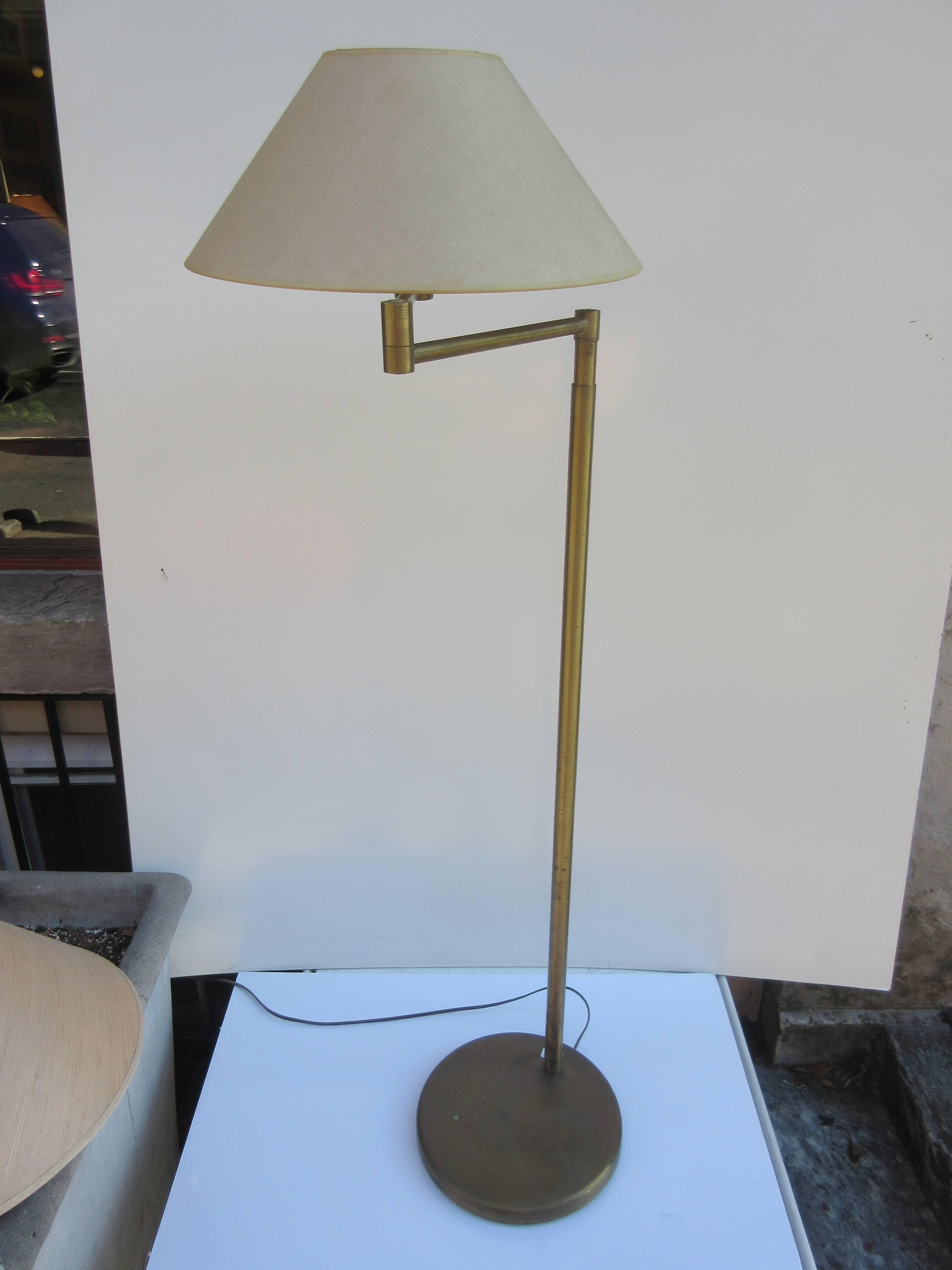 Mid-Century Modern Nessen Brushed Chrome Floor Lamp