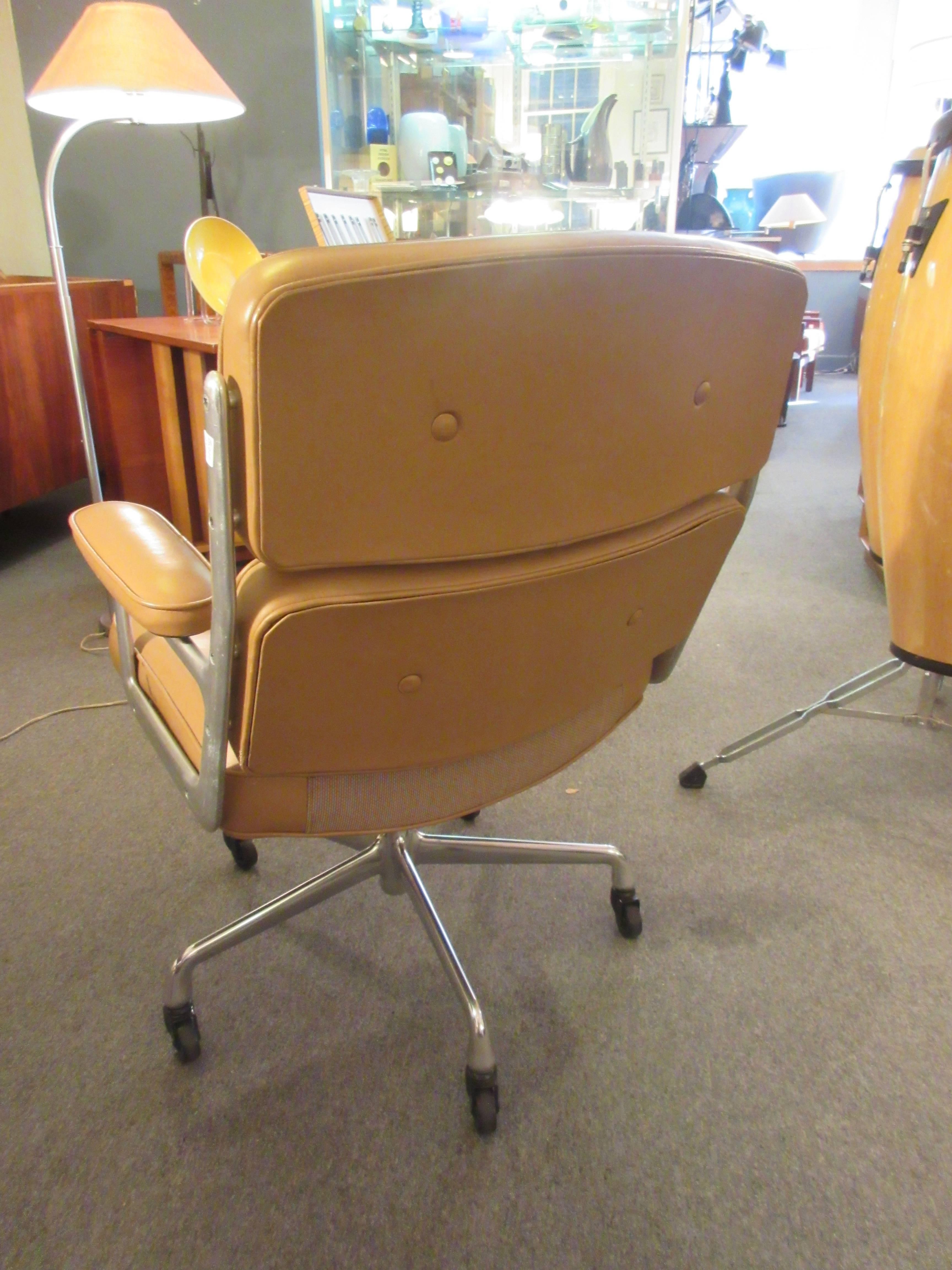 American Eames Time Life Leather Chair for Herman Miller