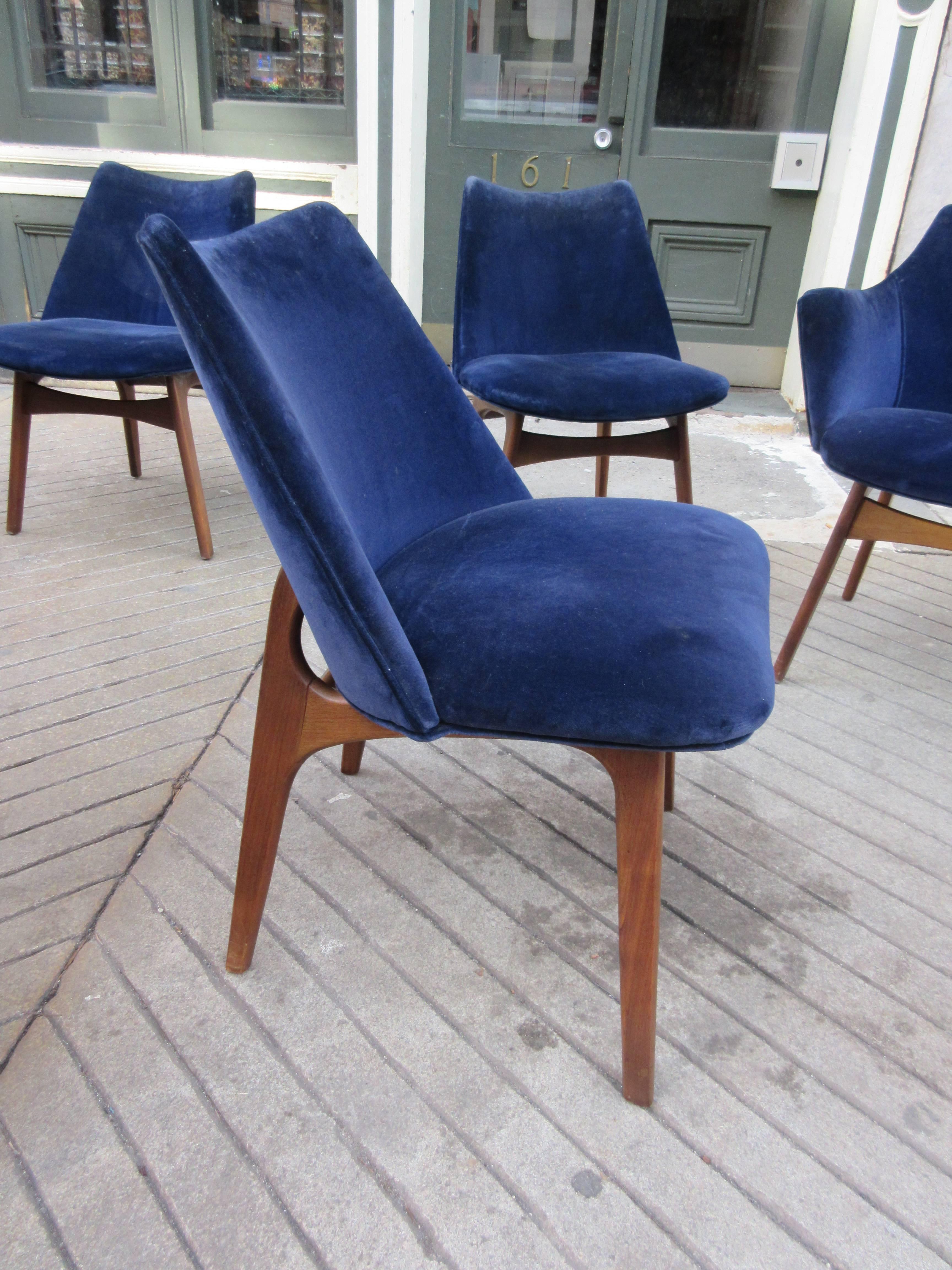 Set of Six Adrian Pearsall Dining Chairs for Craft Associates In Good Condition In Philadelphia, PA
