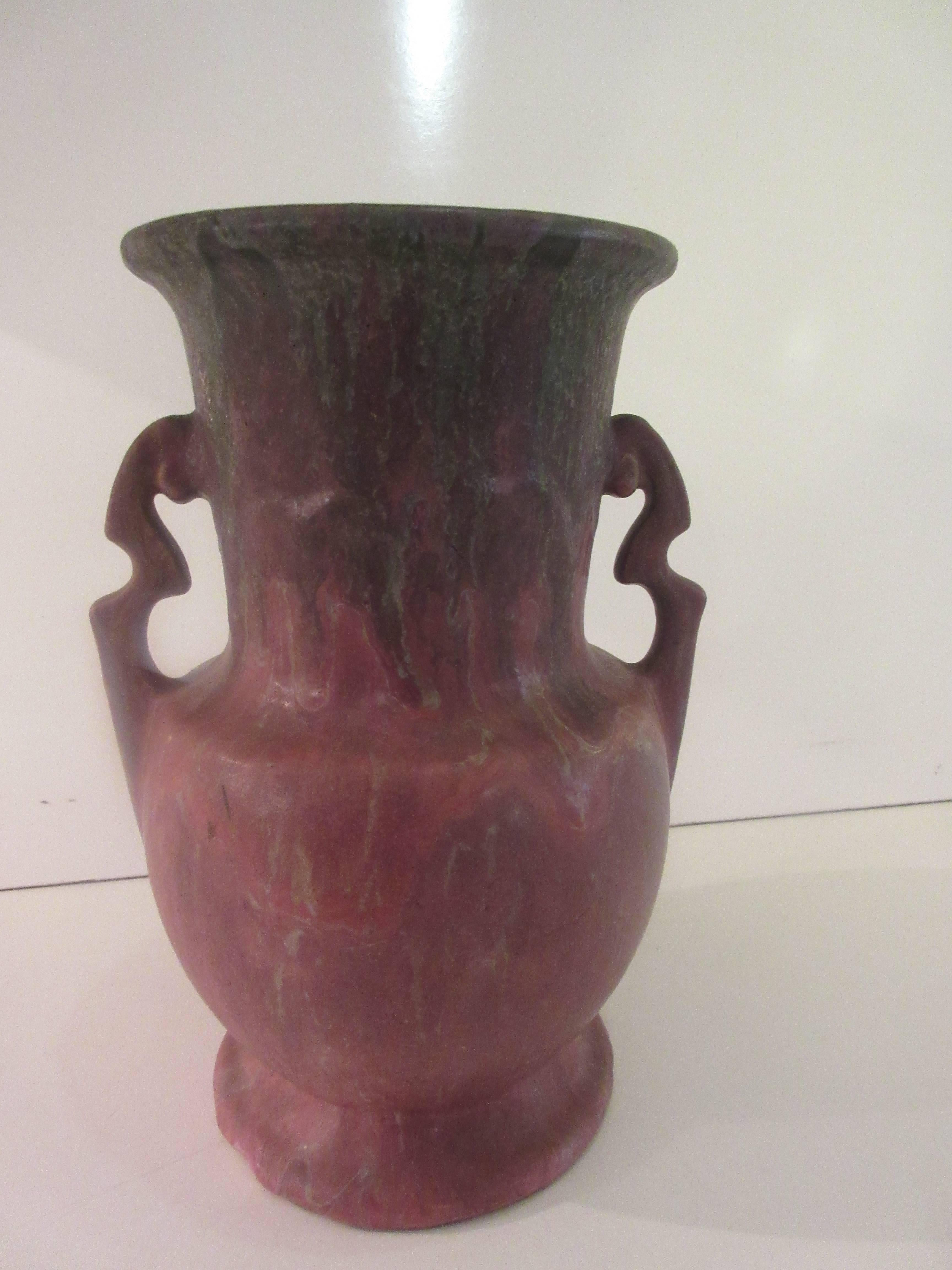 American Roseville Carnelian Pottery