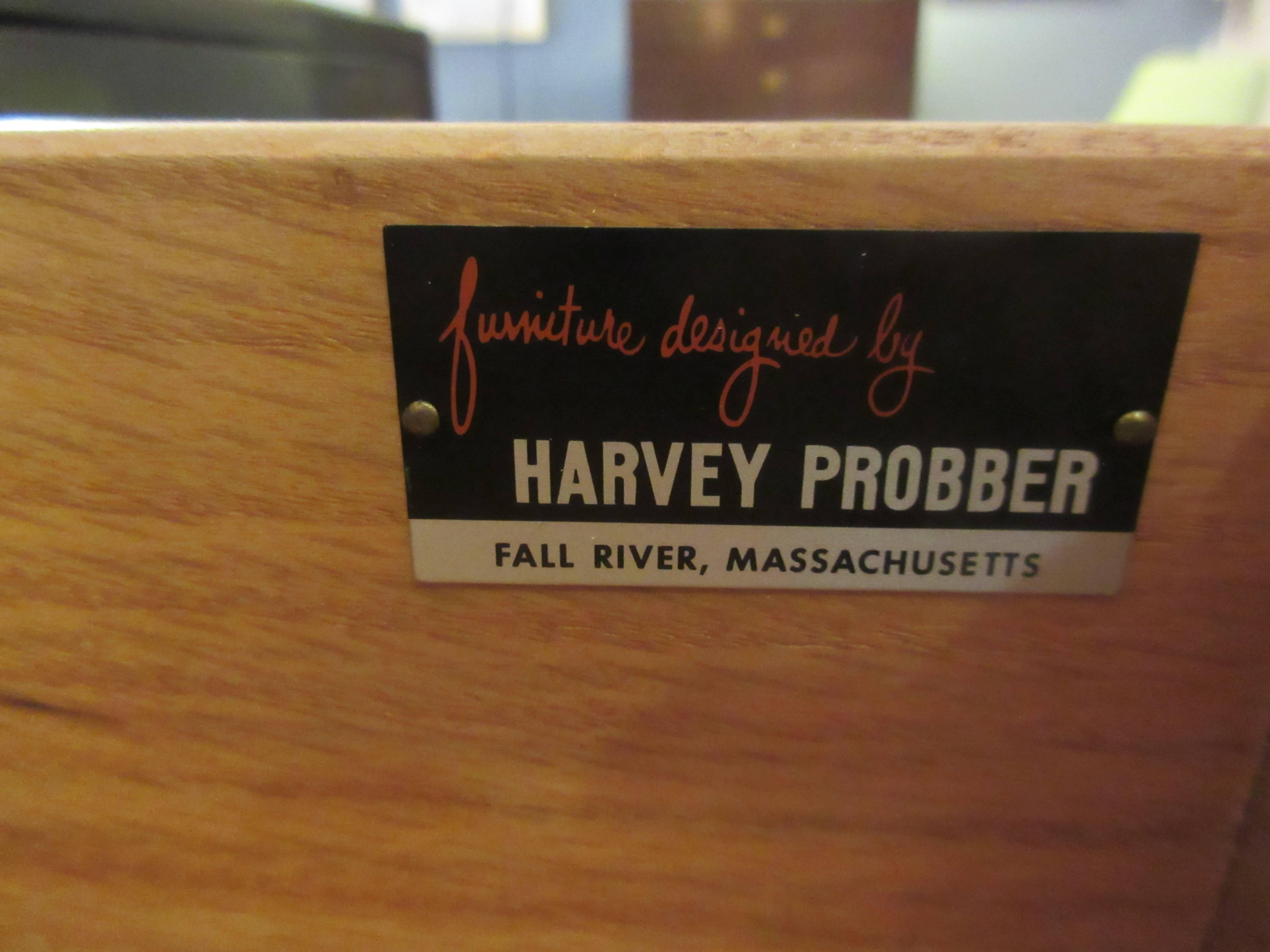 20th Century Harvey Probber Three-Door Rosewood Credenza or Dresser/ 12 Interior Drawers