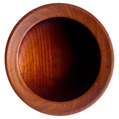 Decorative Single Piece Tapered Profile Teak Bowl, Artist Unknown, 1970's