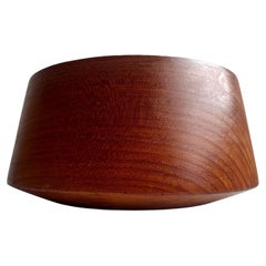Decorative Single Piece Tapered Profile Teak Bowl, Artist Unknown, 1970's