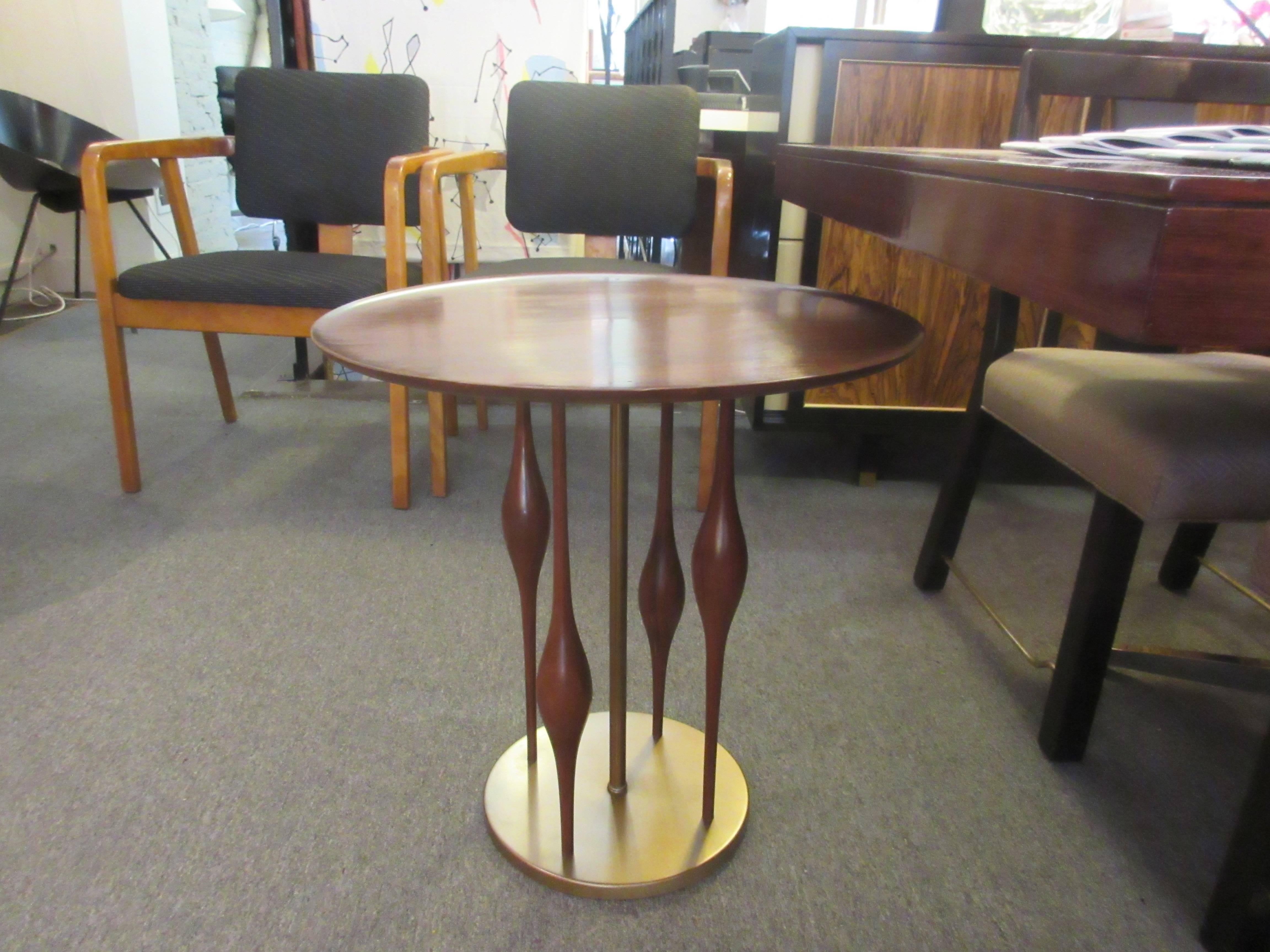 Walnut Side Table in the Style of Adrian Pearsall In Excellent Condition In Philadelphia, PA