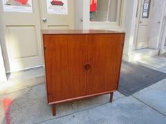 Peter Hvidt Solid Teak Two-Door Cabinet