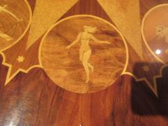 German Inlaid Marquetry Zodiac Table