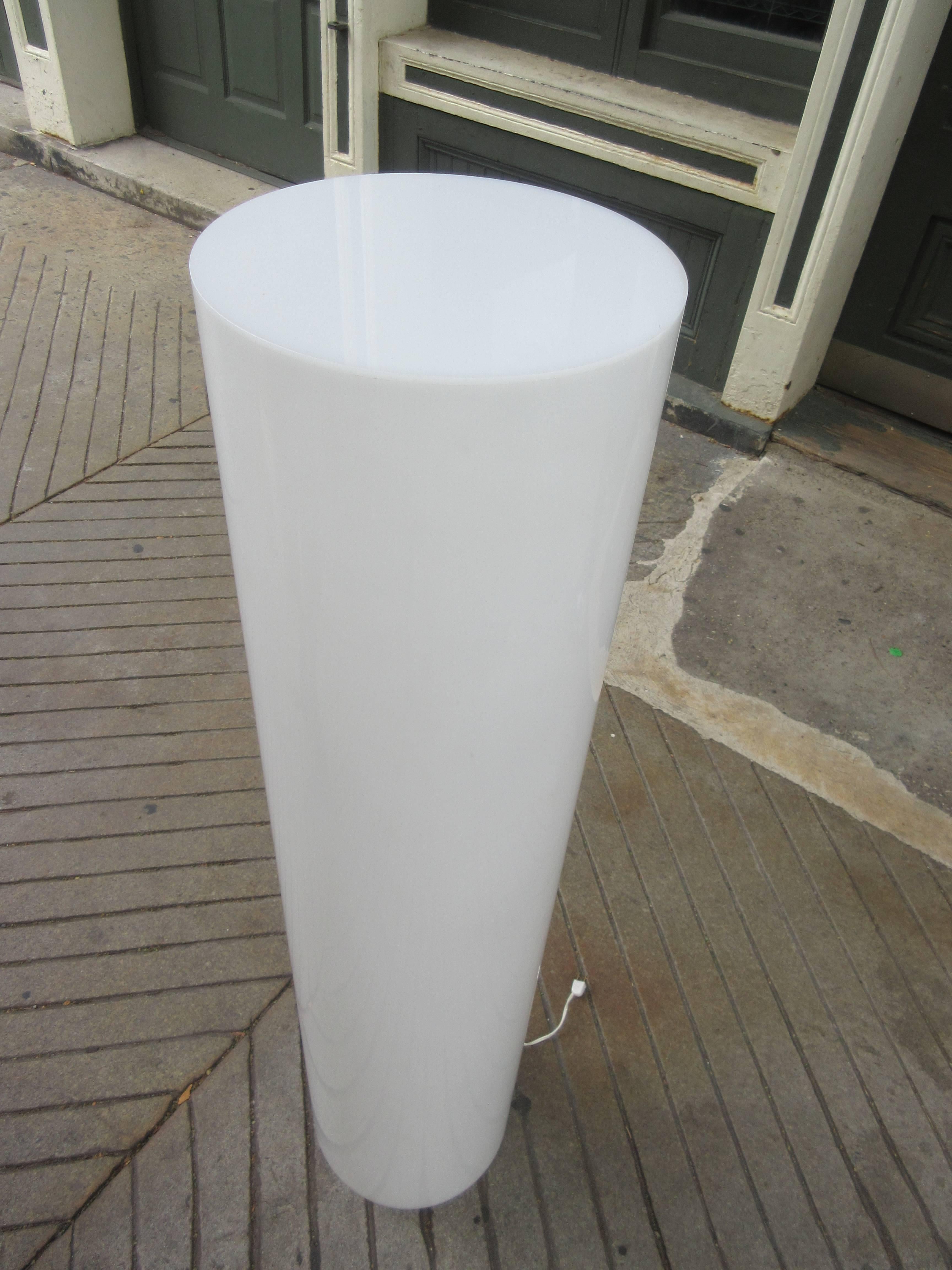 Mid-Century Modern Paul Mayen Style Plastic Column Lamp