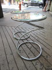 Leon and Irvin Rosen for Pace Chrome Spiral Tables