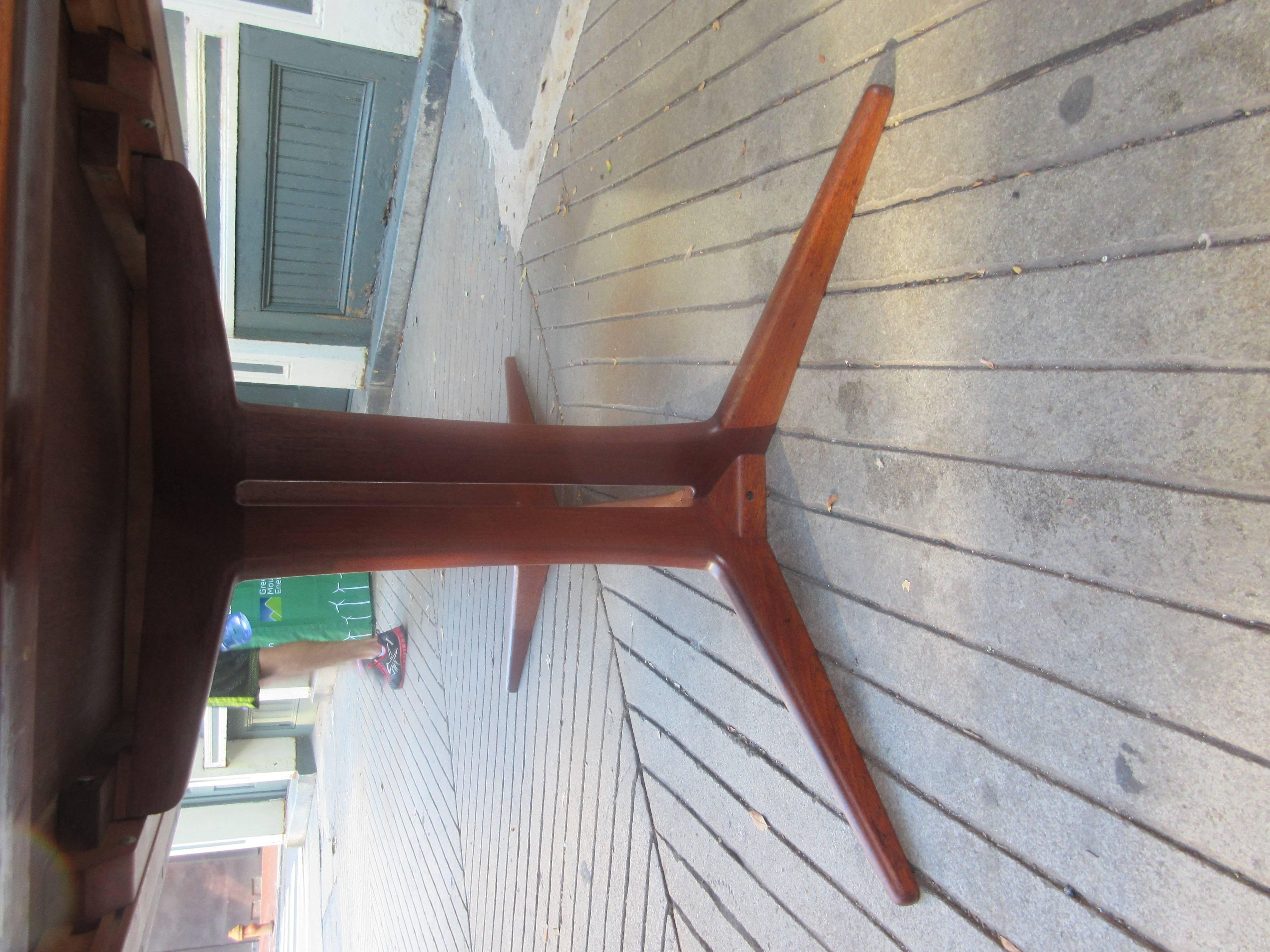 Danish Rectangular Teak Dining Table or Splayed Leg- 1 Leaf 1