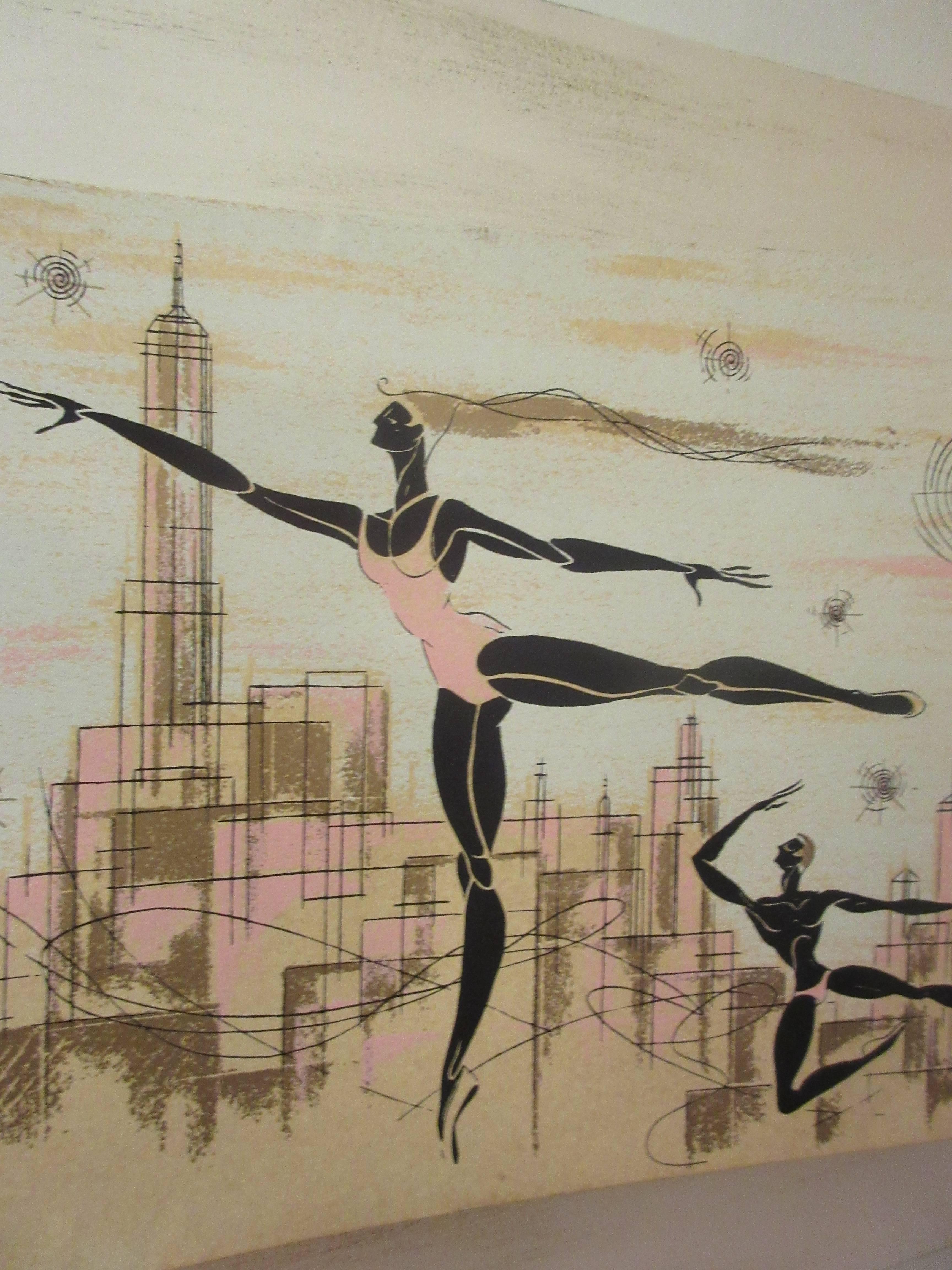 Bily Snel Ballet 1950s Painting in Three Dimensional Cineascope In Excellent Condition In Philadelphia, PA
