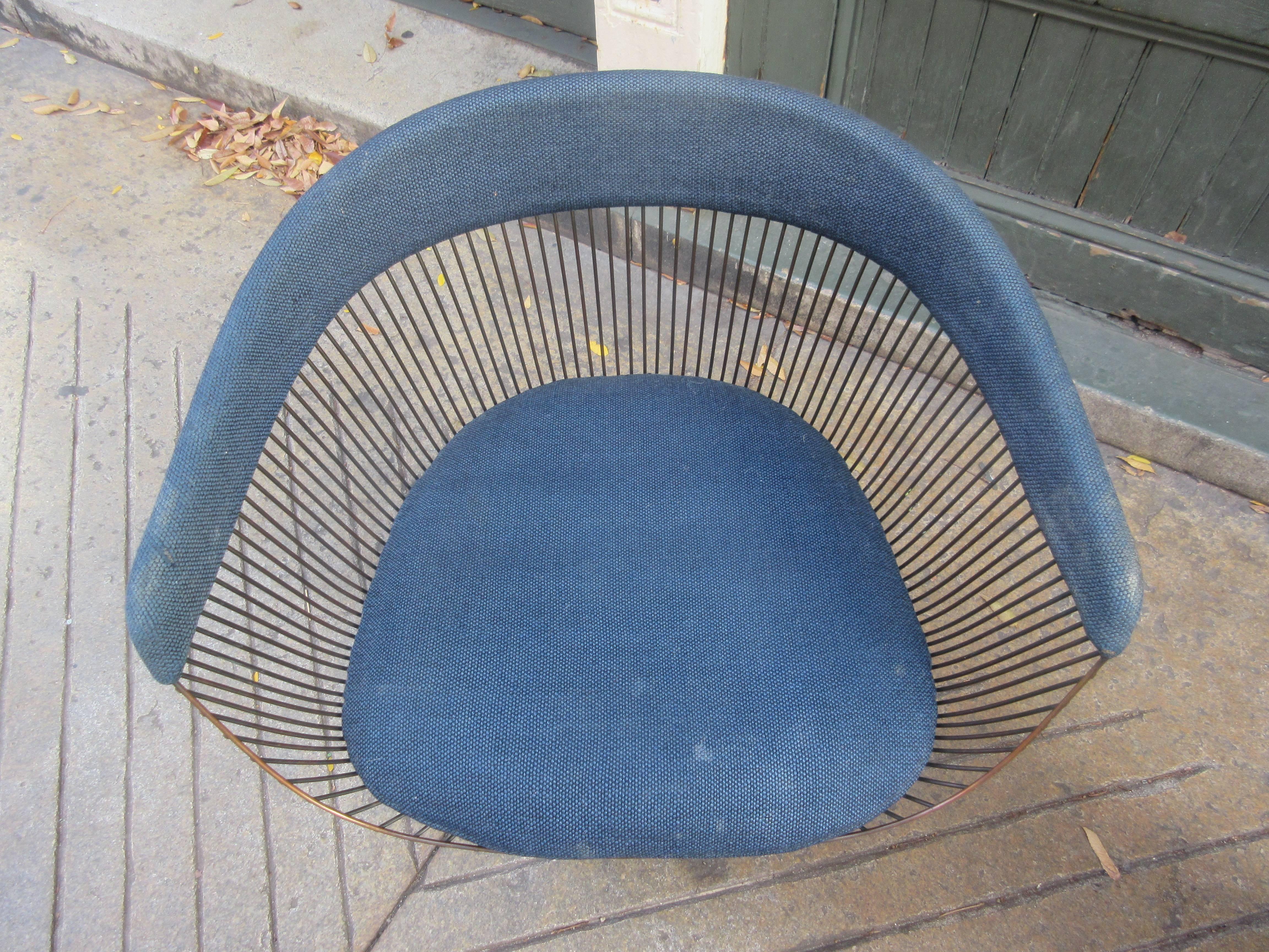 Mid-Century Modern Warren Platner for Knoll Associates Eight Dining Chairs in Bronze