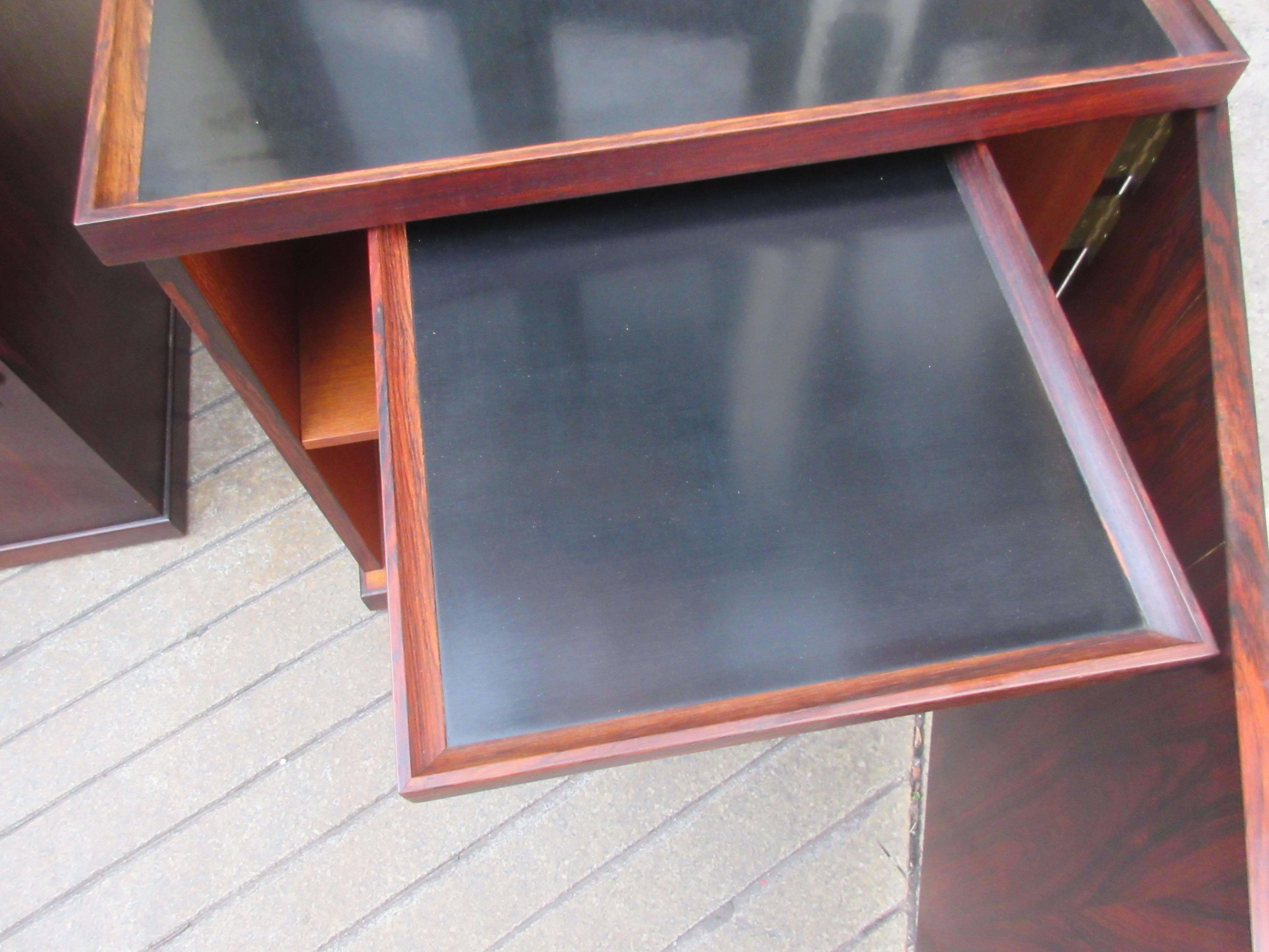 Mid-20th Century Danish Rosewood End Table Bars