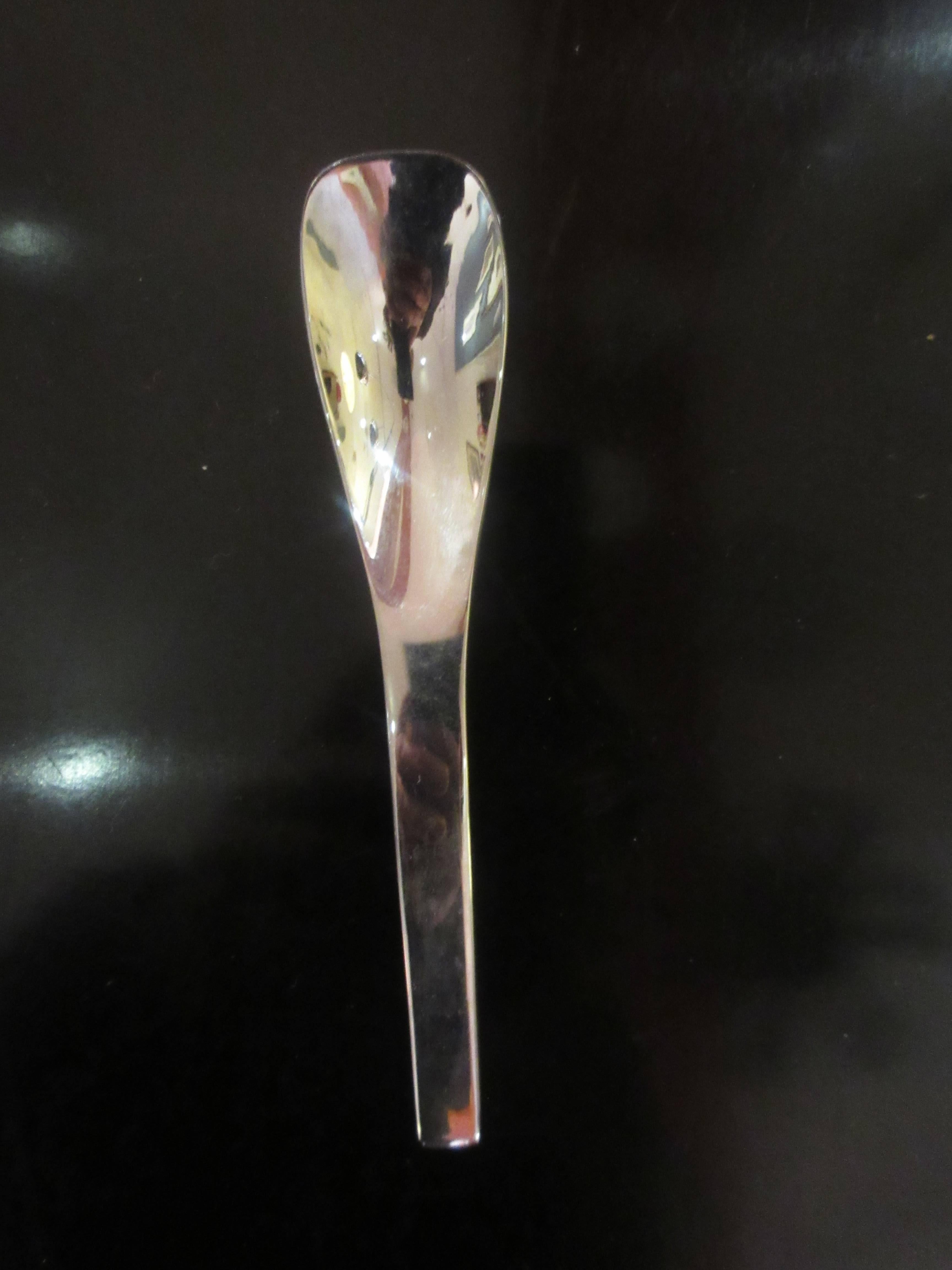 Mid-Century Modern WMF Cromargan Arne Jacobsen Style Stainless Flatware Service for Eight