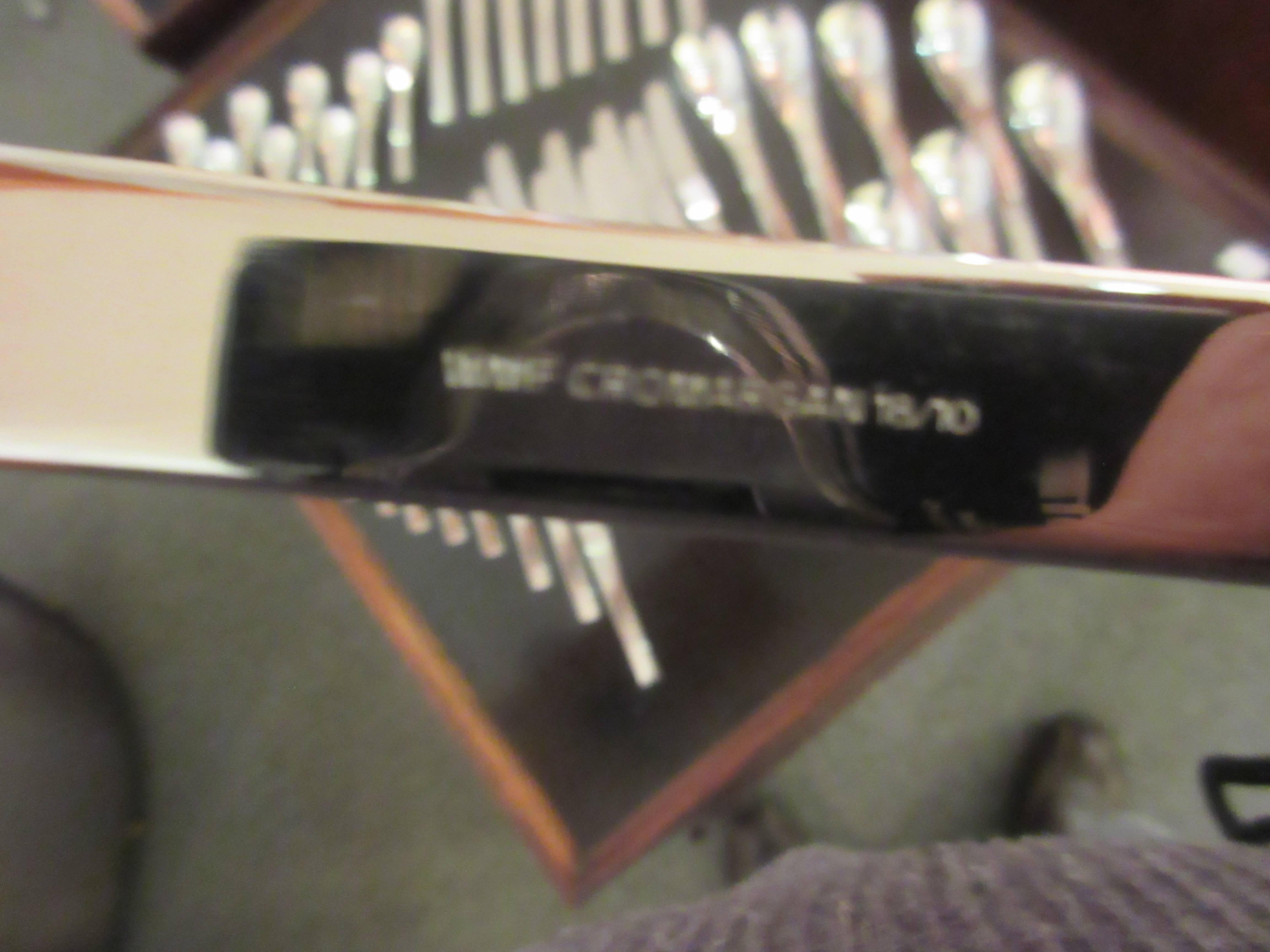 WMF Cromargan Arne Jacobsen Style Stainless Flatware Service for Eight In Excellent Condition In Philadelphia, PA
