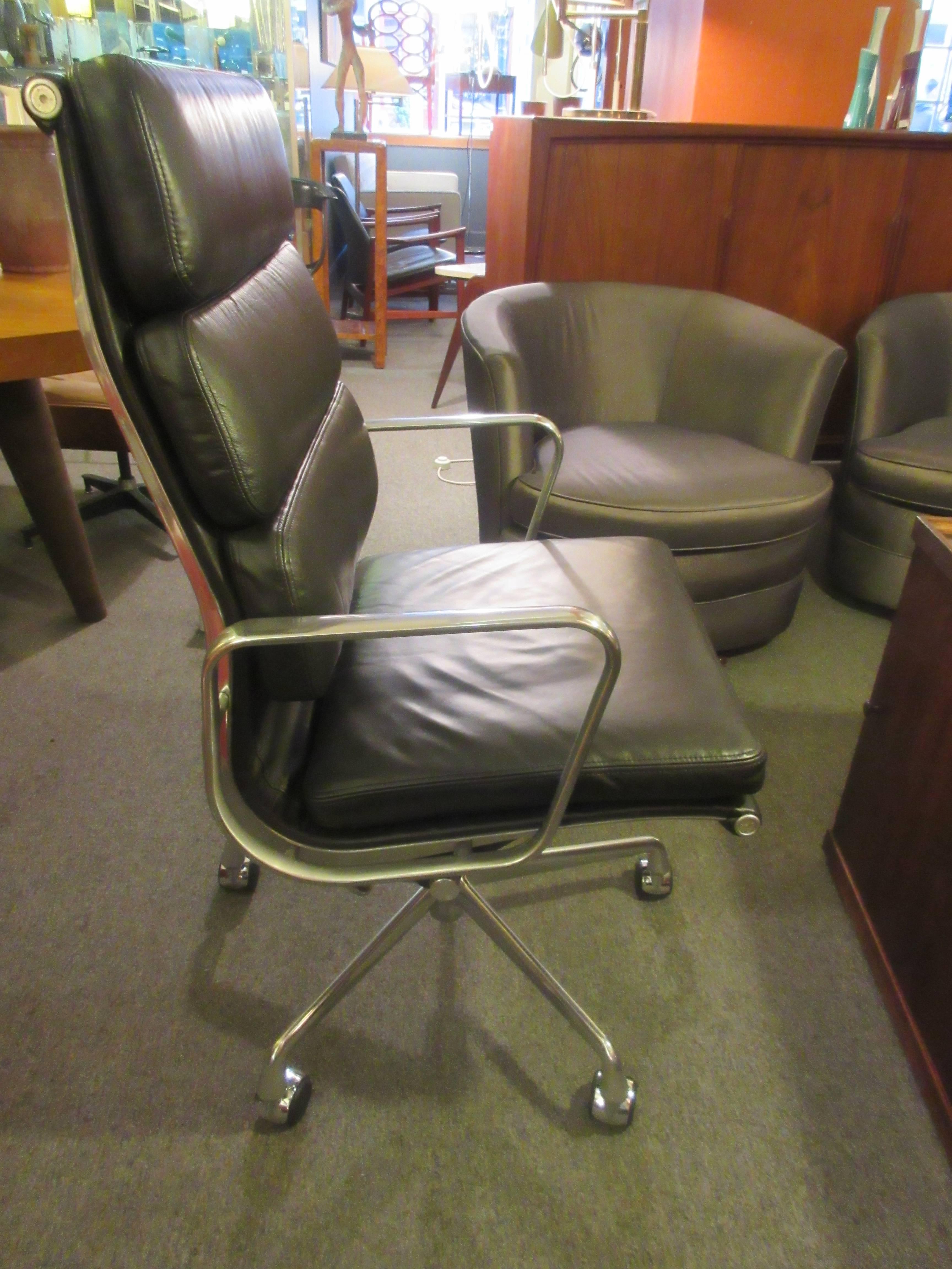 After almost 20 years as Herman Miller dealers we have ended our relationship with them. The soft pad series was a redesign of the Aluminum Group series done in 1969 for the Time Life Offices in NYC. This chair with a few other items are what