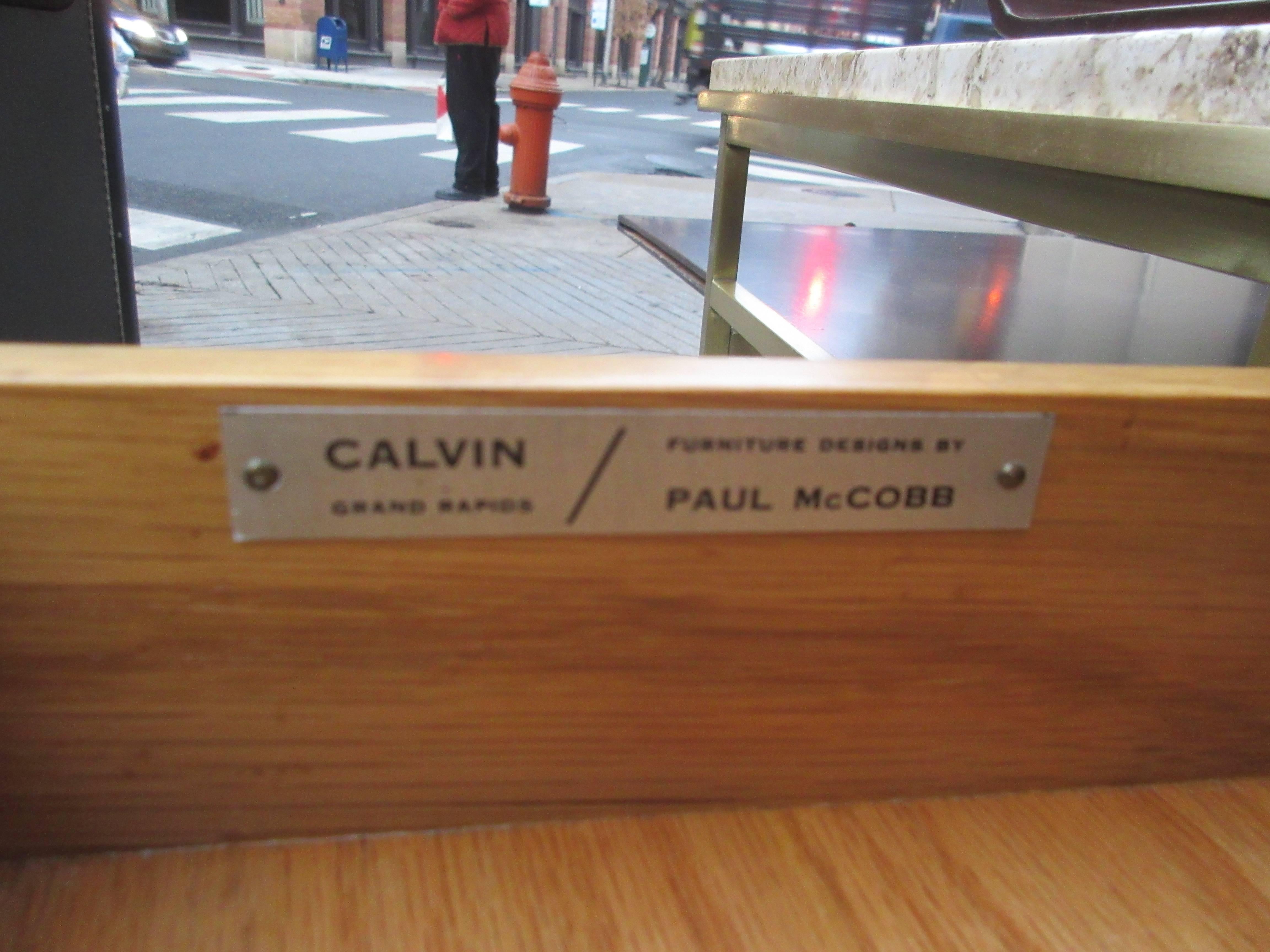 Paul McCobb for Calvin Rolling Bar Cart In Excellent Condition In Philadelphia, PA
