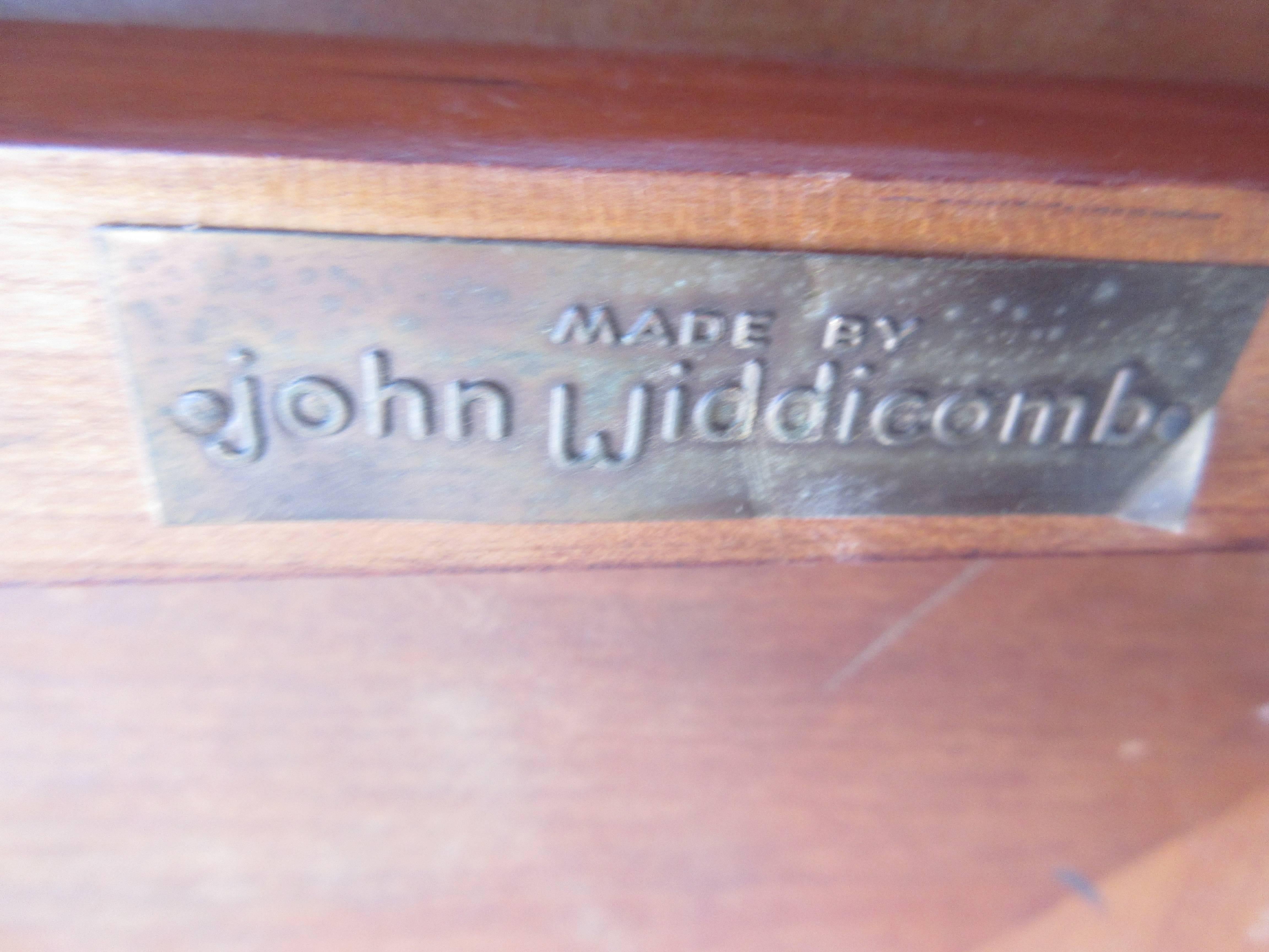 Mid-20th Century John Widdicomb for Widdicomb Round Walnut Coffee Table