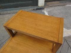 John Widdicomb for Widdicomb Stepped Side Table with Drawer in Honey Mahogany