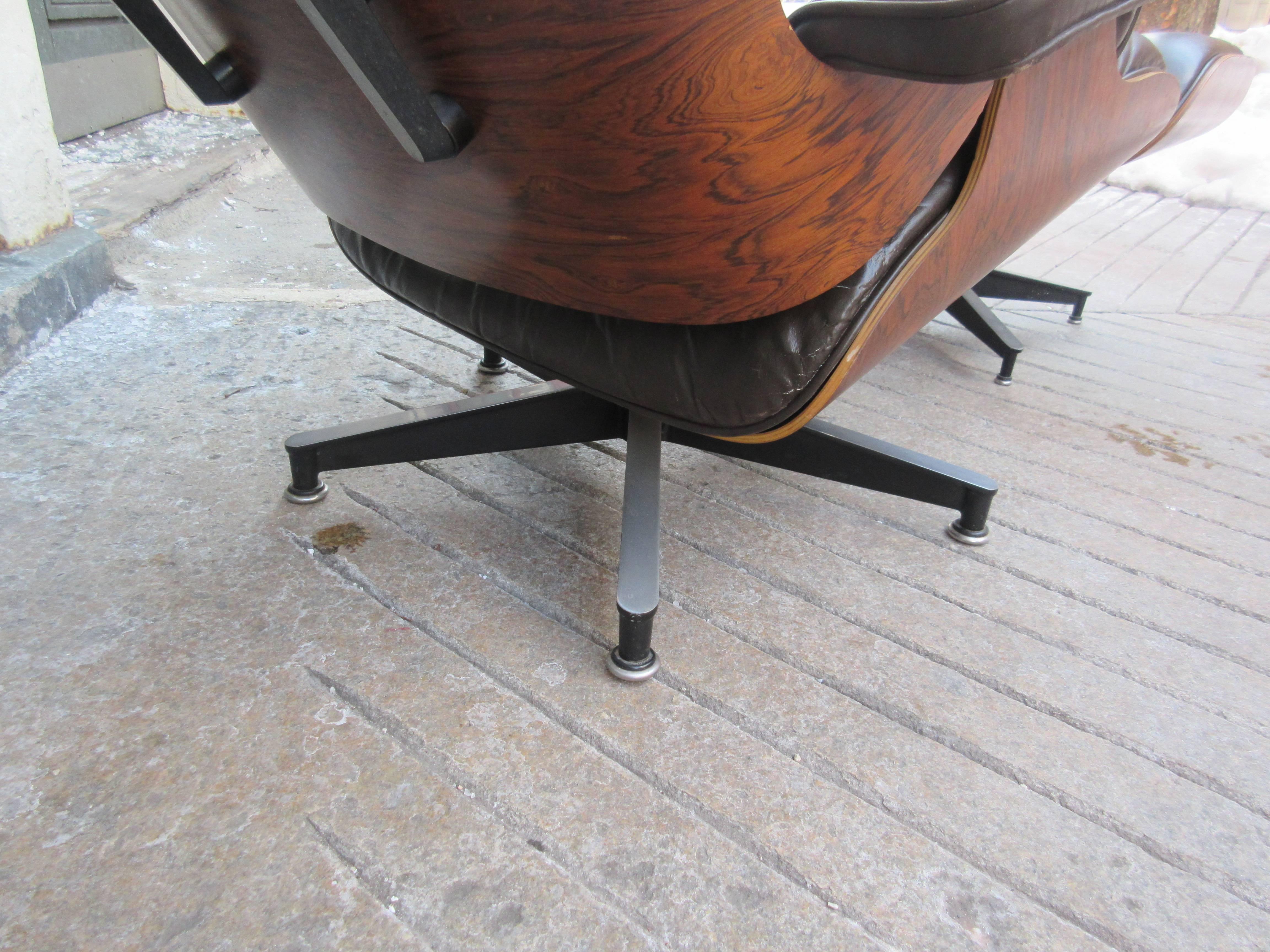 American Eames for Herman Miller Rosewood 670 Lounge Chair and Ottoman