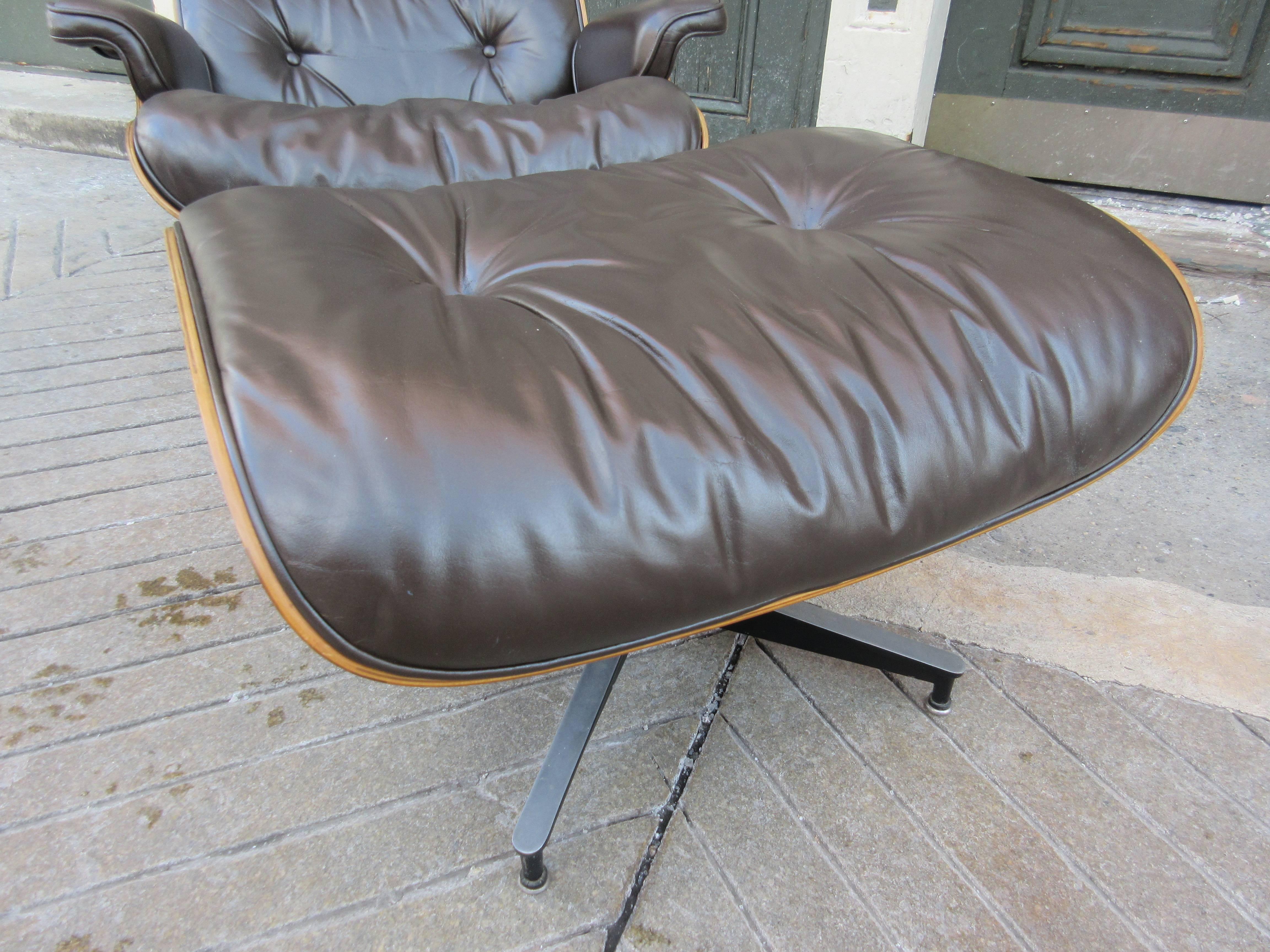 20th Century Eames for Herman Miller Rosewood 670 Lounge Chair and Ottoman