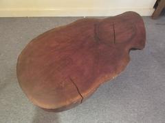 Tree Trunk Slab Tripod Coffee Table in the Style of Nakashima
