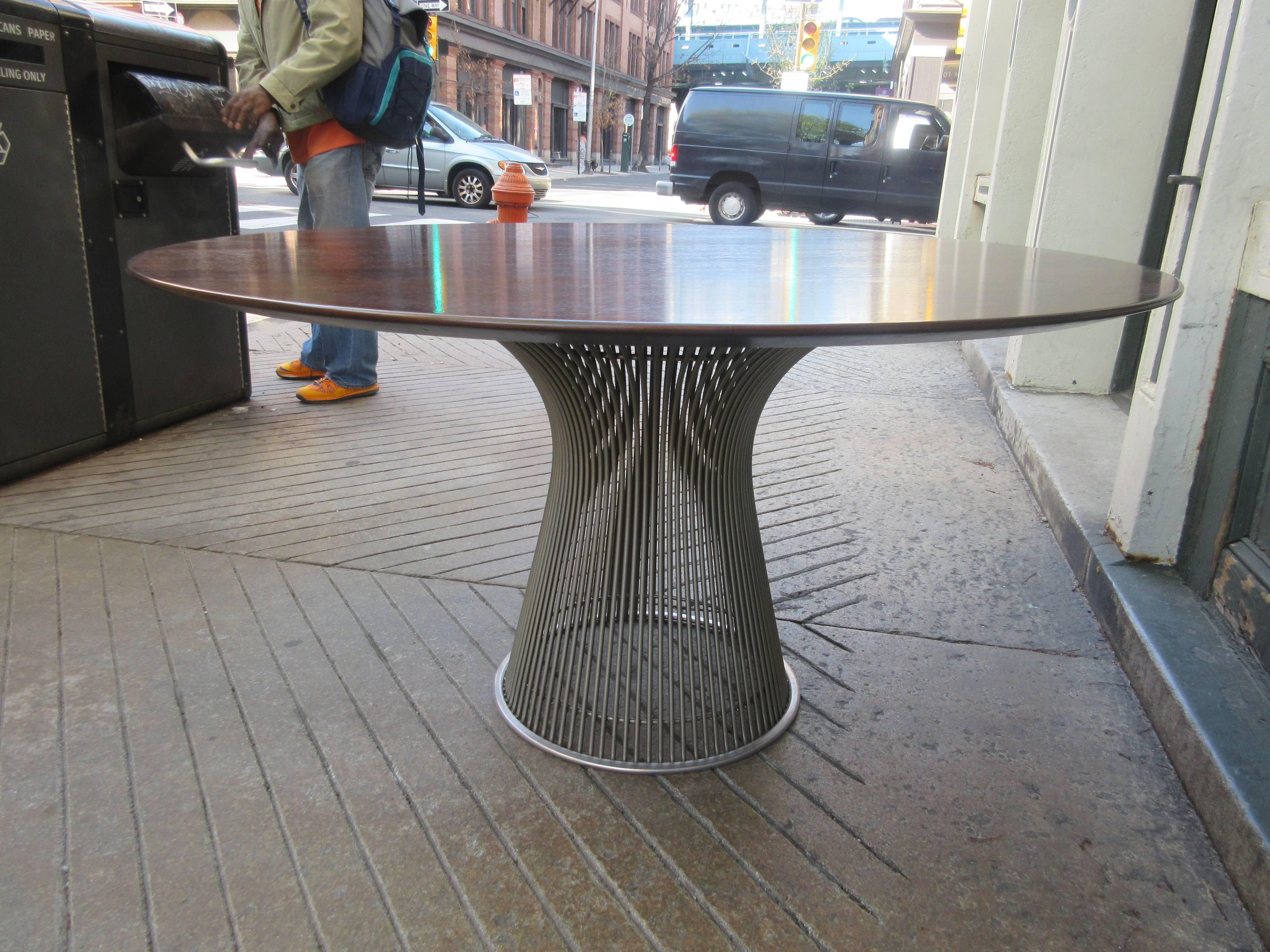Mid-Century Modern Warren Platner for Knoll Rosewood Dining Table