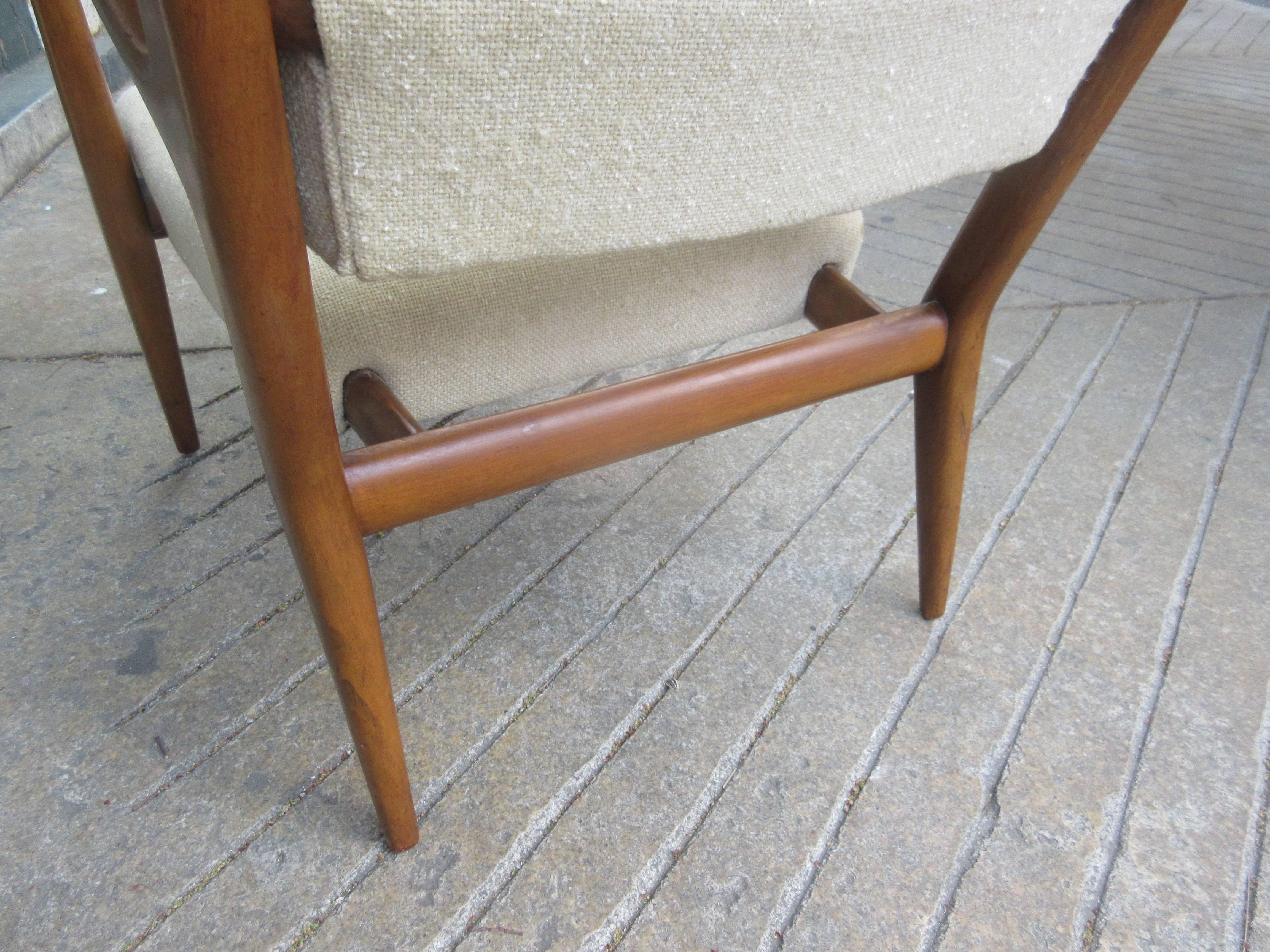 Tall Back Lounge Chair in the Style of Carlo di Carli In Good Condition In Philadelphia, PA