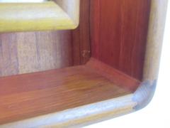 Pedersen and Hansen Lighted Shadow Box Teak Mirror