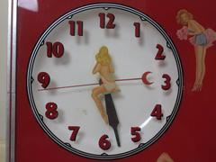1950s Pin-Up Girls Lighted Clock, All Original!
