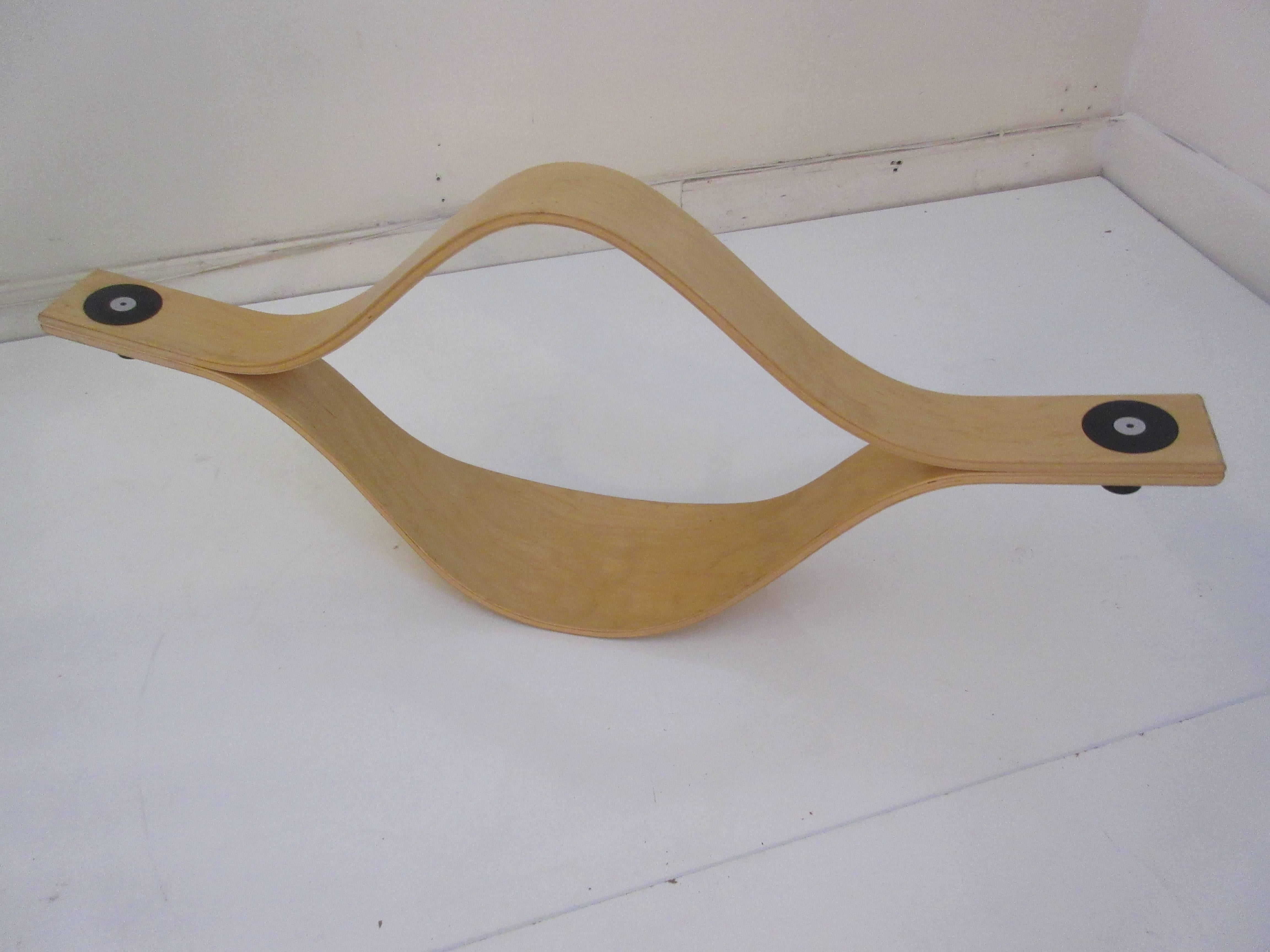 Mid-Century Modern Molded Modern Plywood See Saw by Ikea from the 1970s