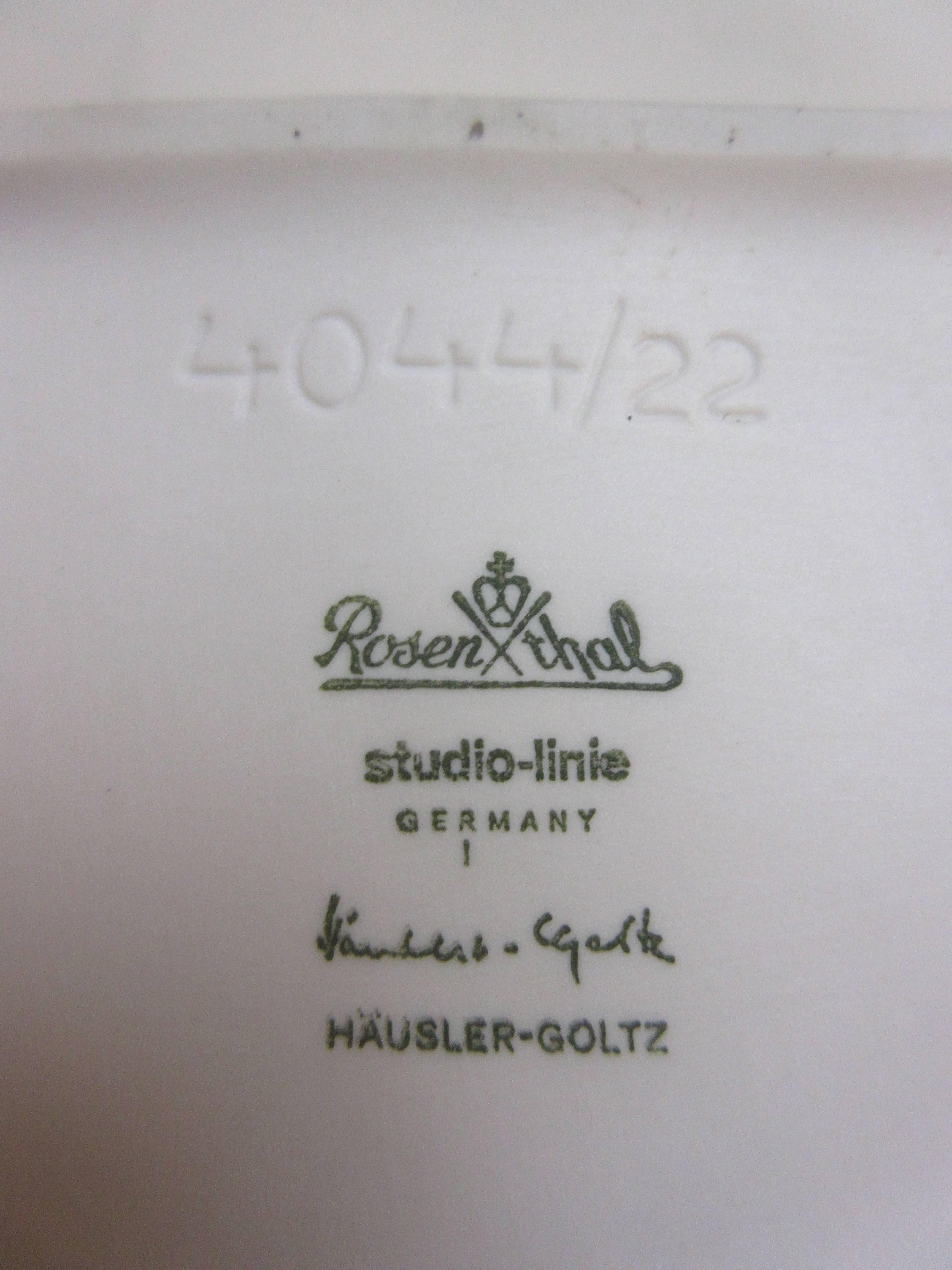 Rosenthal Studio Line Porcelain Vase by Hausler-Goltz In Excellent Condition In Philadelphia, PA