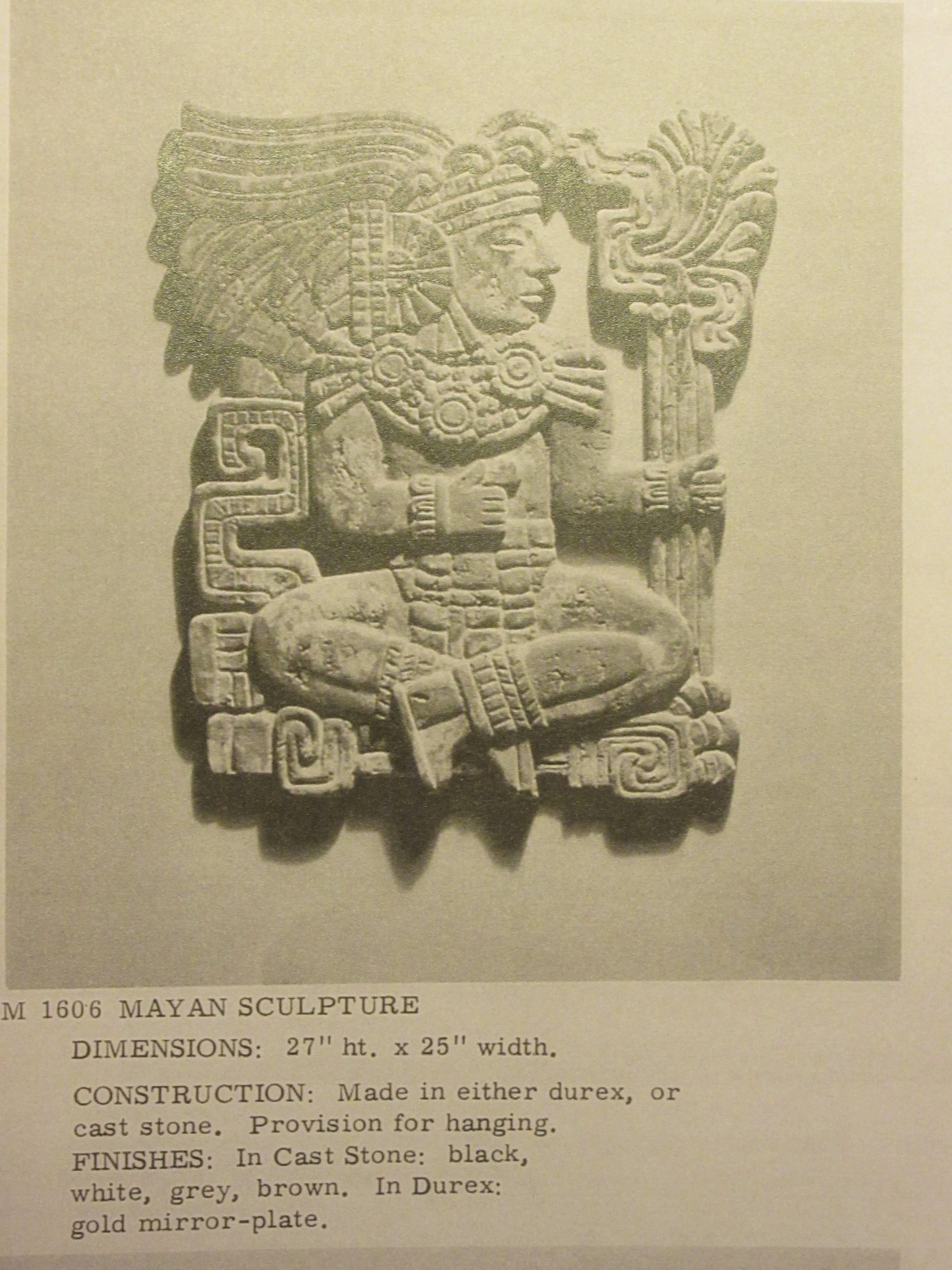 Frederic Weinberg Mayan Durex Wall Sculptures 2