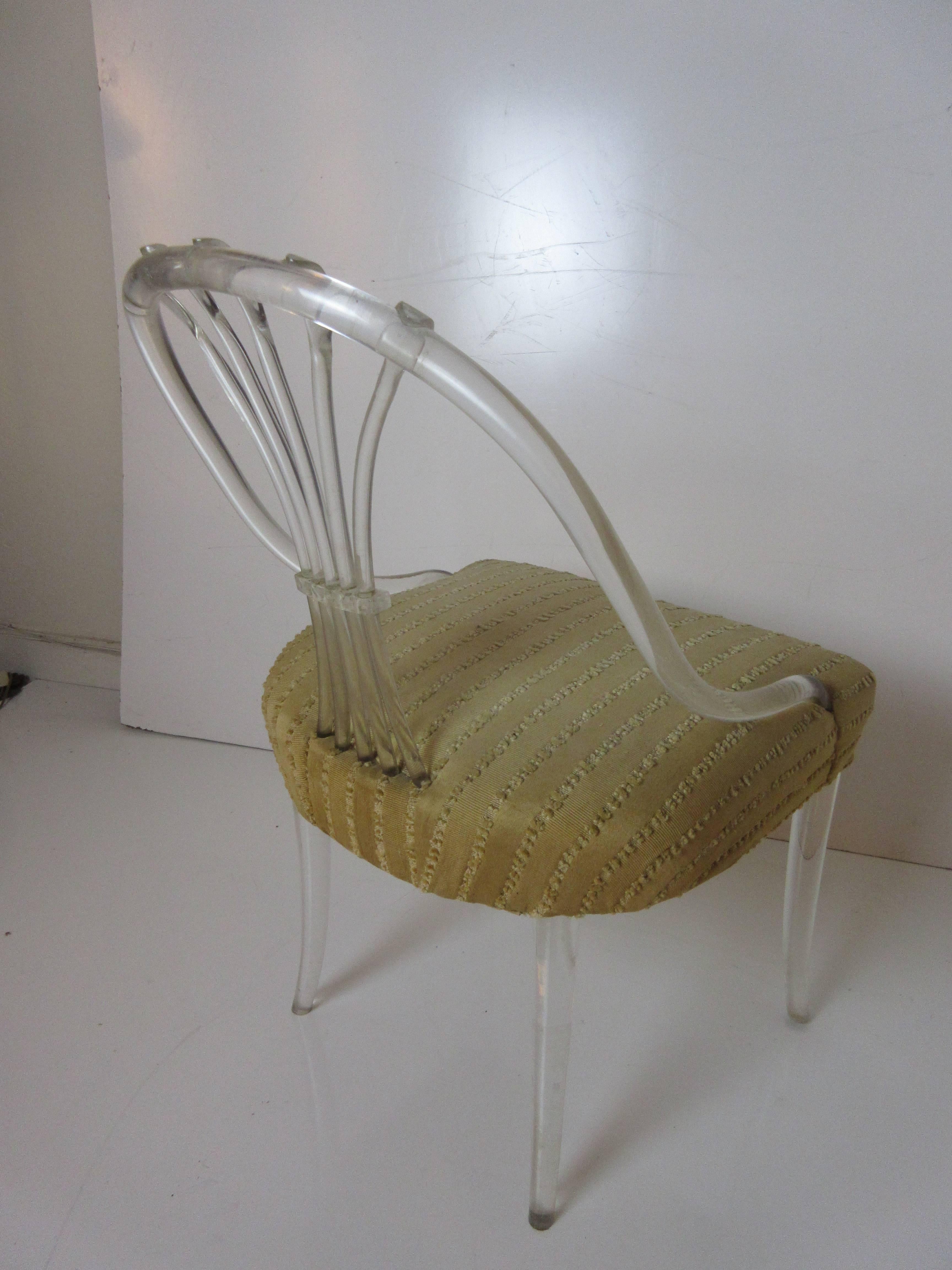Hollywood Regency Lucite Chair in the Manner of Lorin Jackson for Grosfeld House