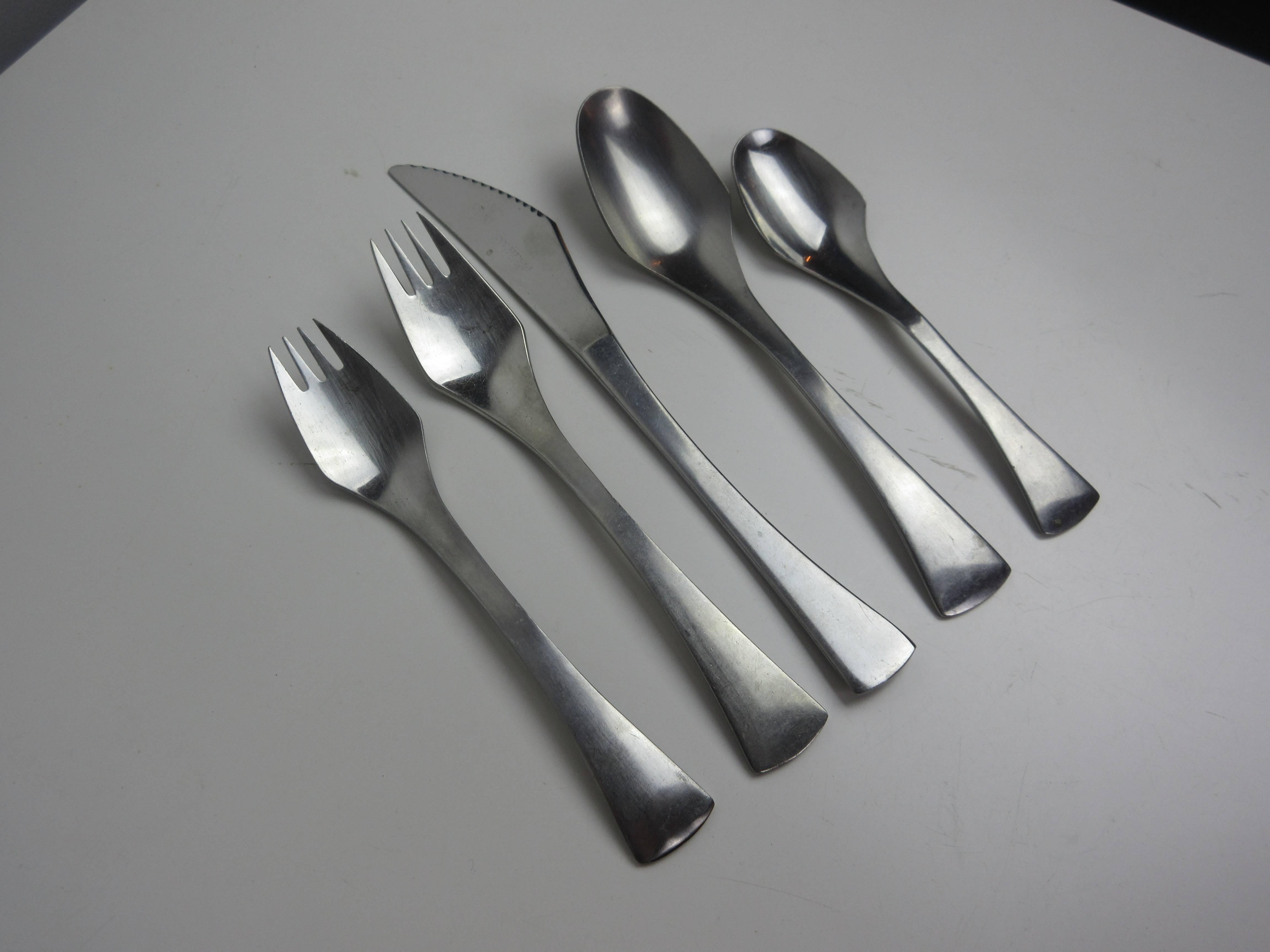 1960s designed stainless set produced by Oxford Hall.