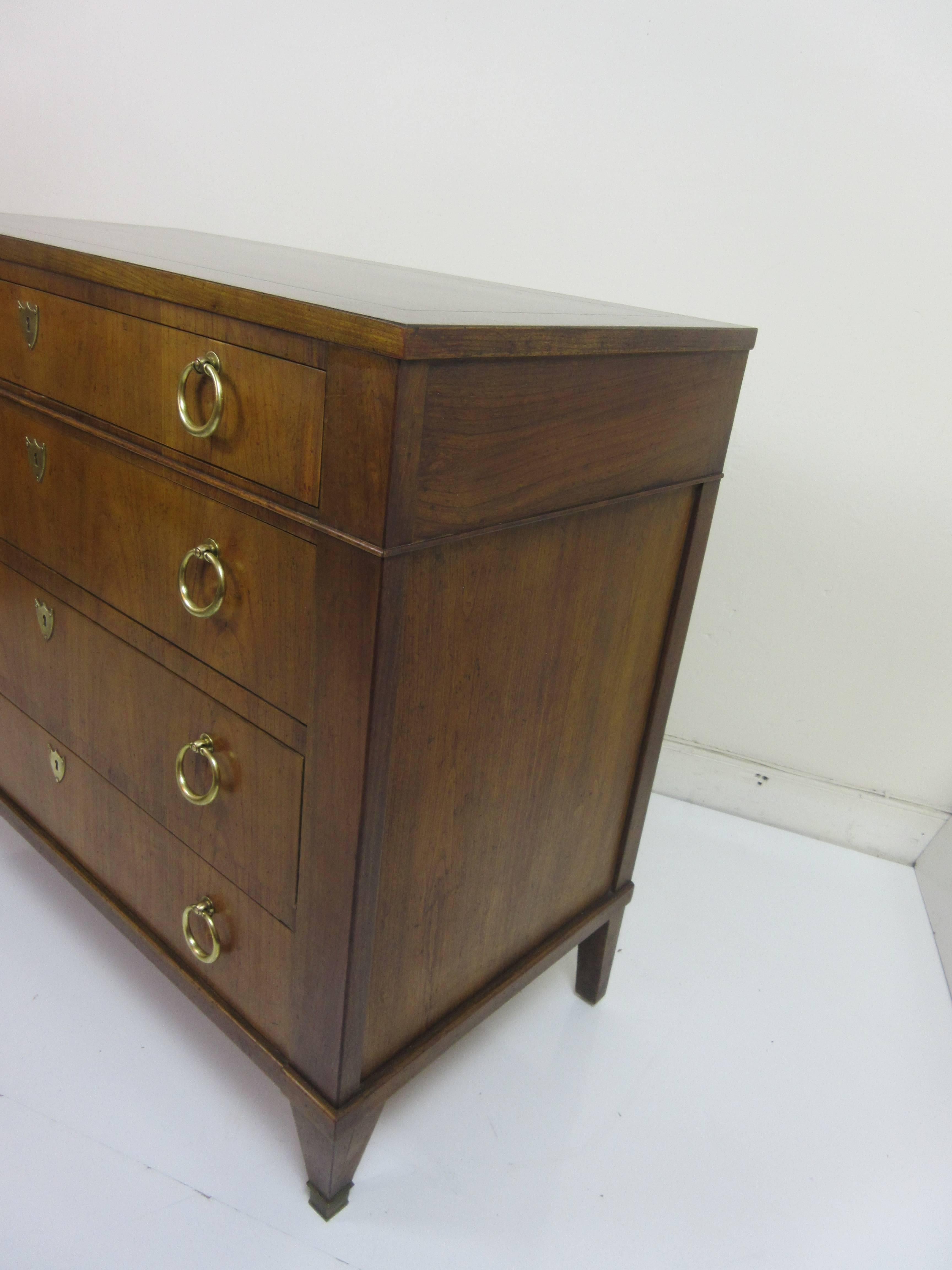 Baker Neoclassical Four-Drawer Dresser In Excellent Condition In Philadelphia, PA