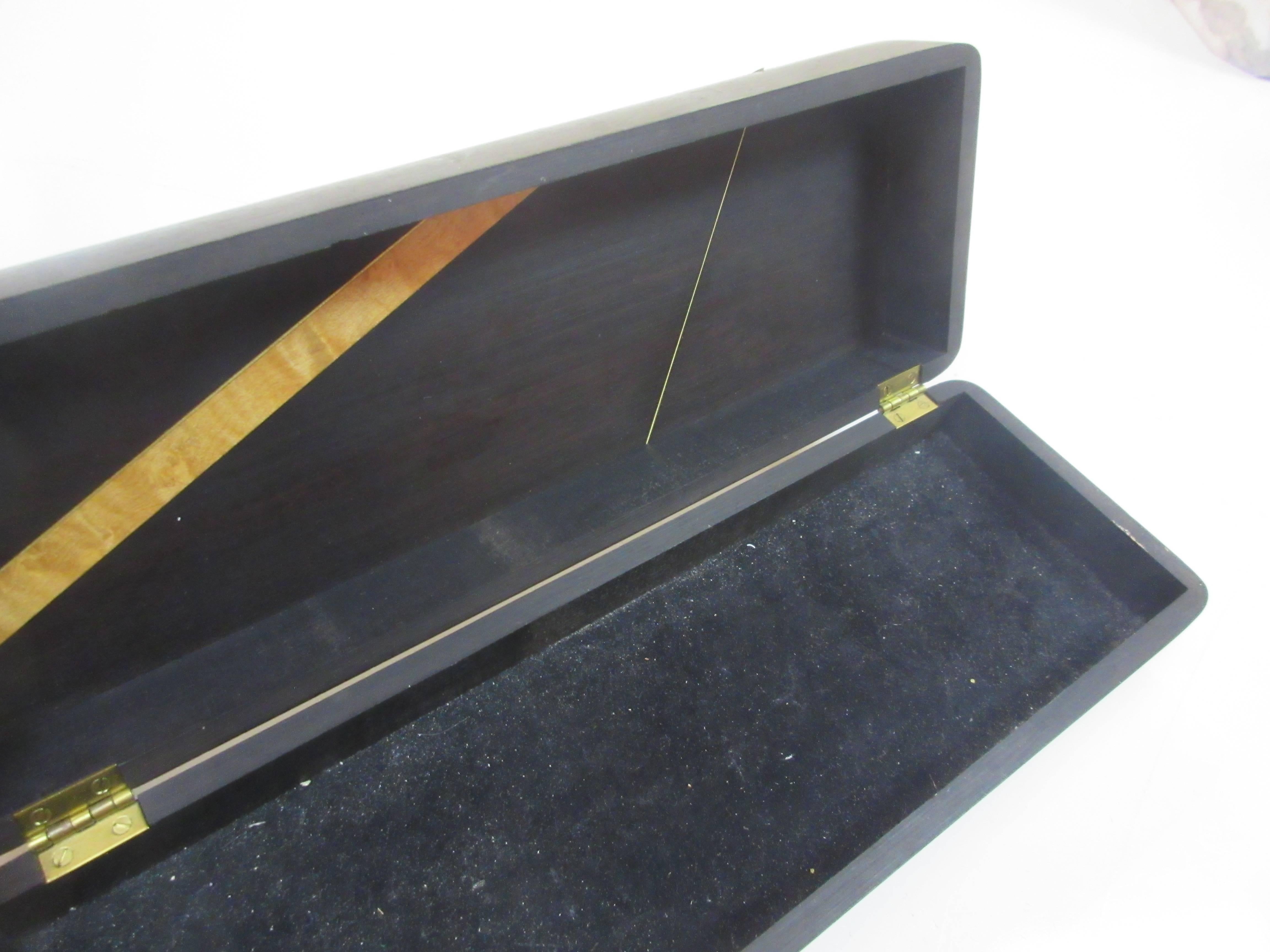 American East Indian Ebony and Maple Box