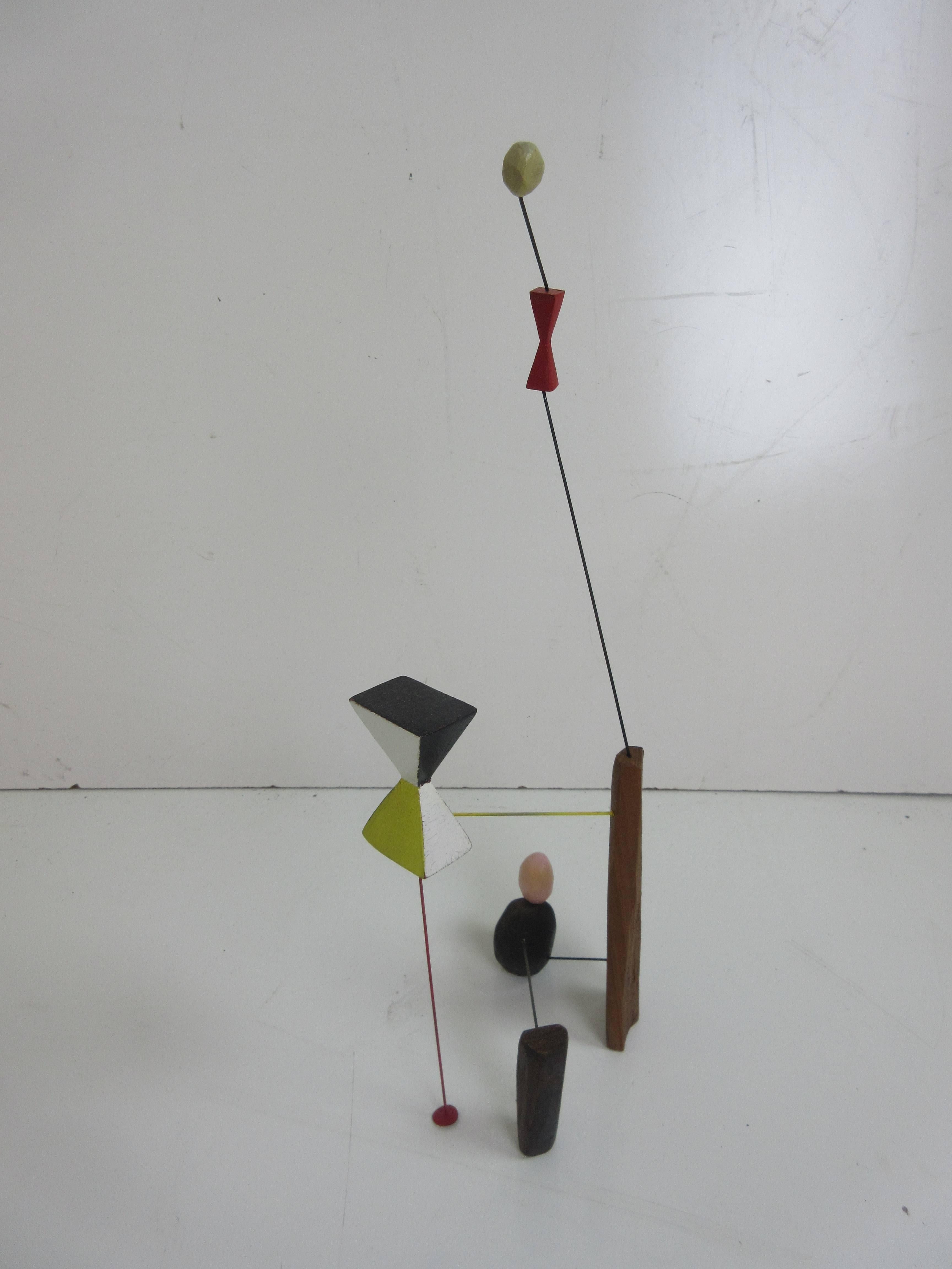 Adam Henderson Sculpture Constellation of Wire Wood and Paint In Excellent Condition In Philadelphia, PA