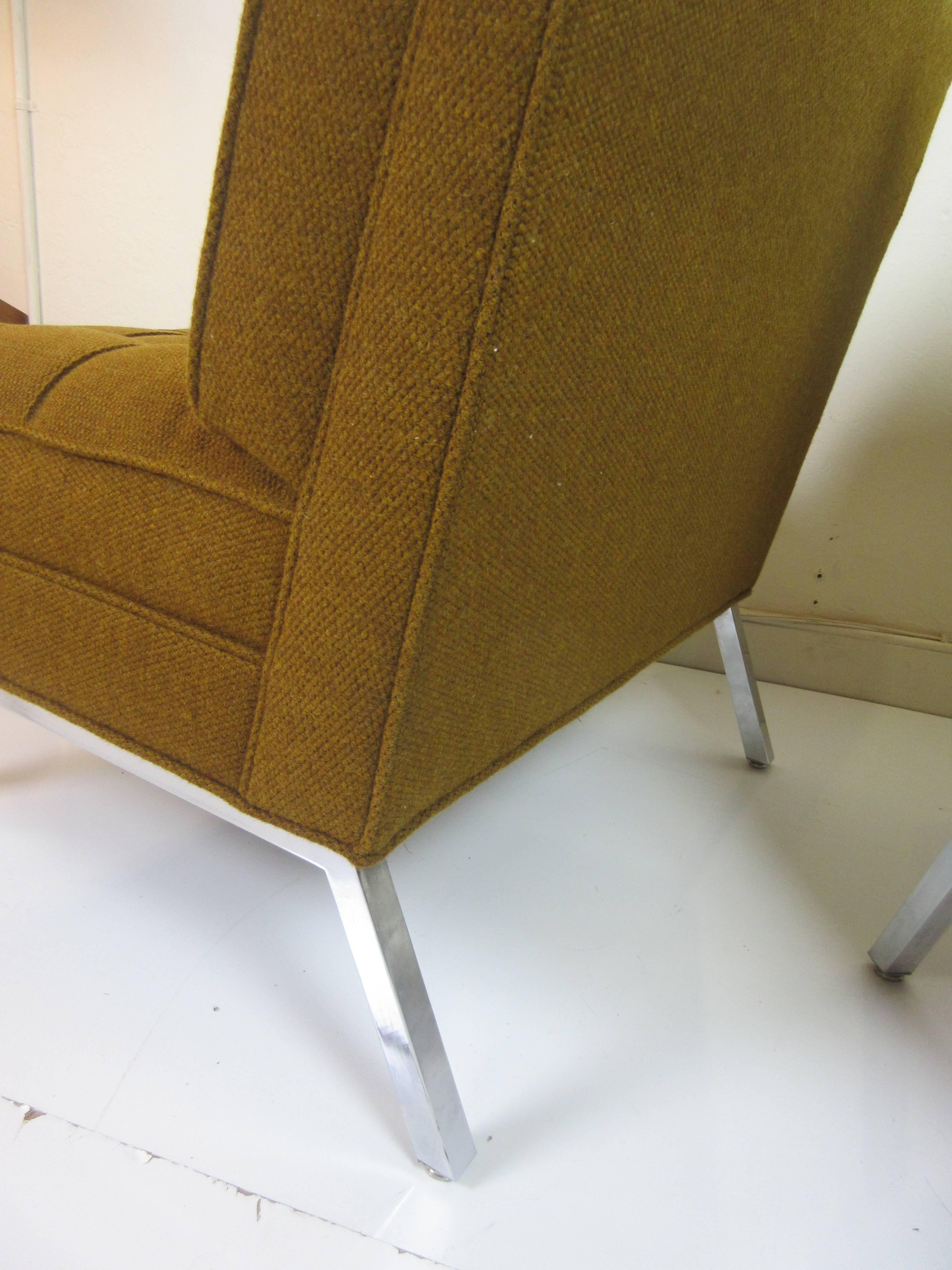 Pair of Slipper Chairs in the Manner of Florence Knoll In Excellent Condition In Philadelphia, PA