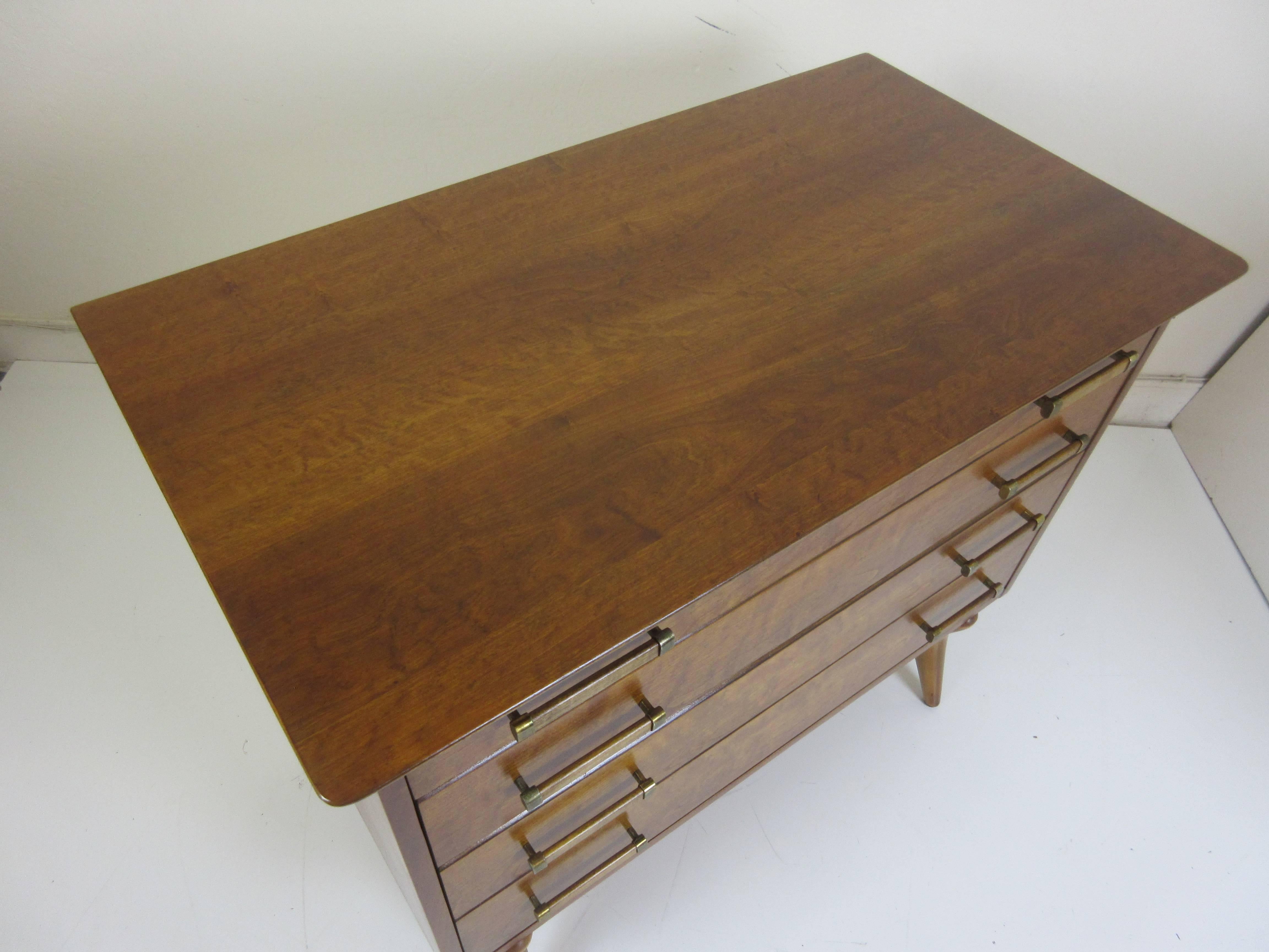 Birch Renzo Rutili for Johnson Furniture Four-Drawer Dresser