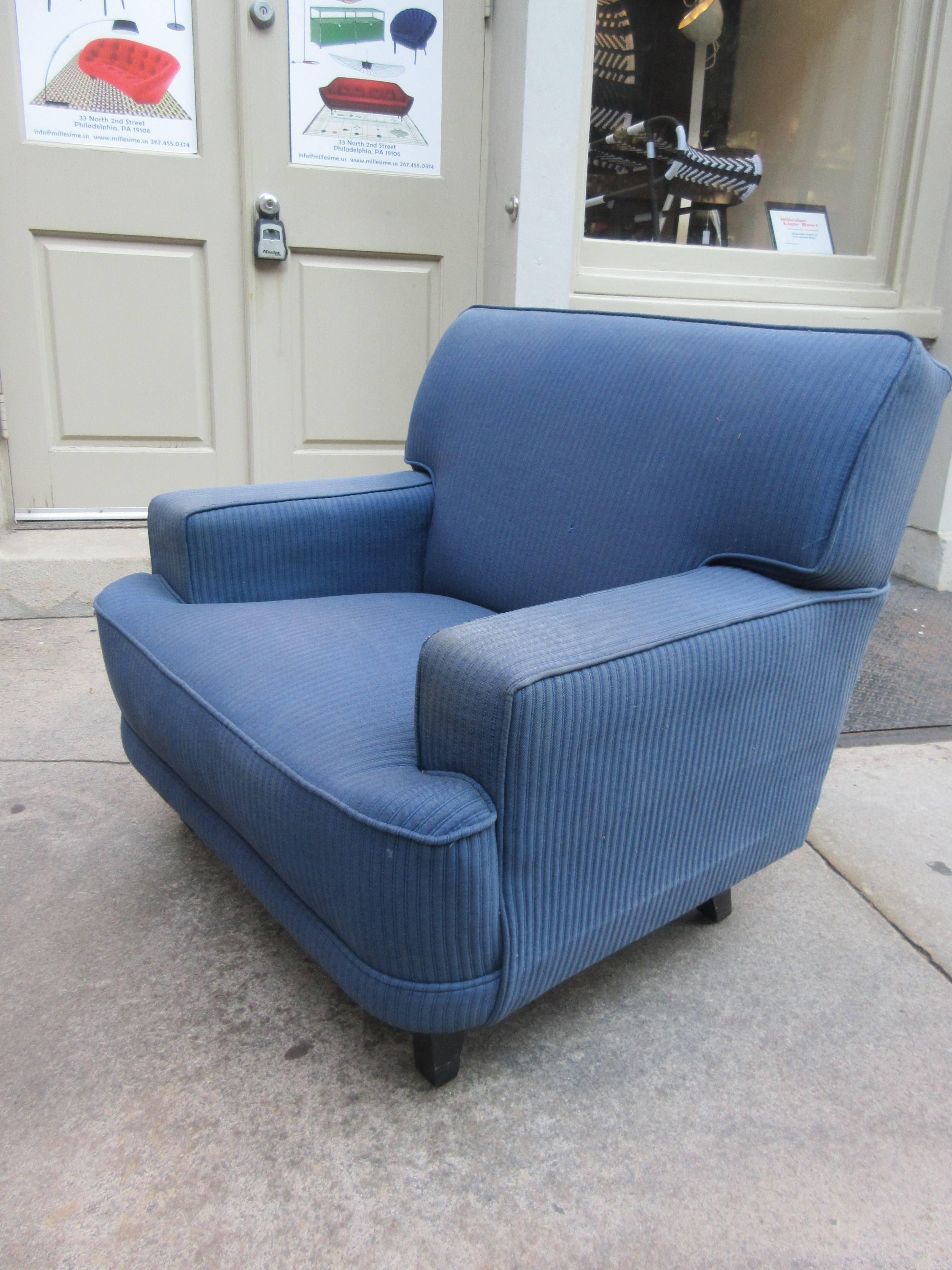 George Nelson large lounge chair and ottoman model number 4674/ 4676. Both svery solid, but needing to be reupholstered! Design dates from 1946, but these were bought from the original owners who purchased in 1950! Very roomy, comfortable design! We