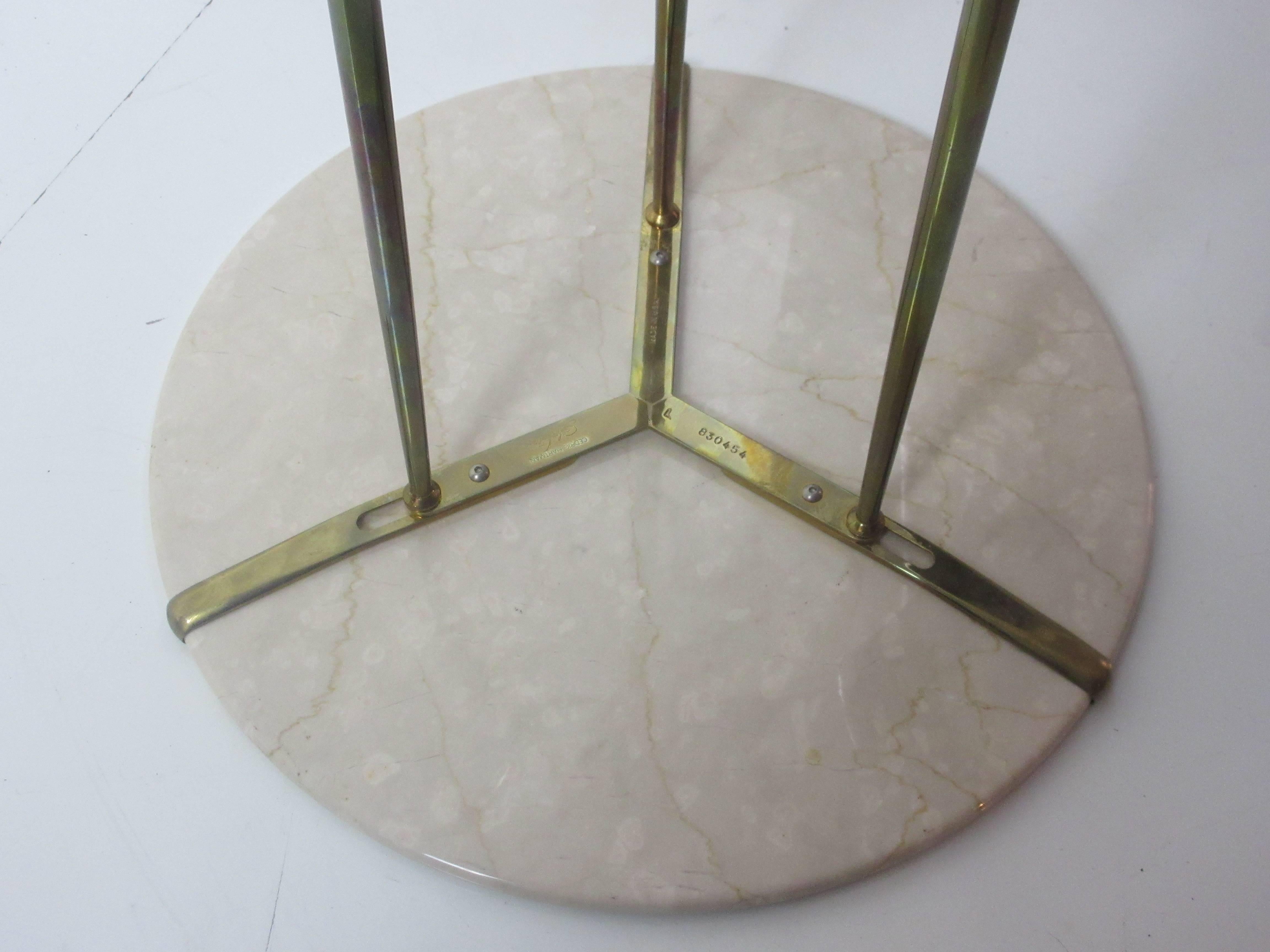 Cedric Hartman Marble and Brass End Tables In Excellent Condition In Philadelphia, PA