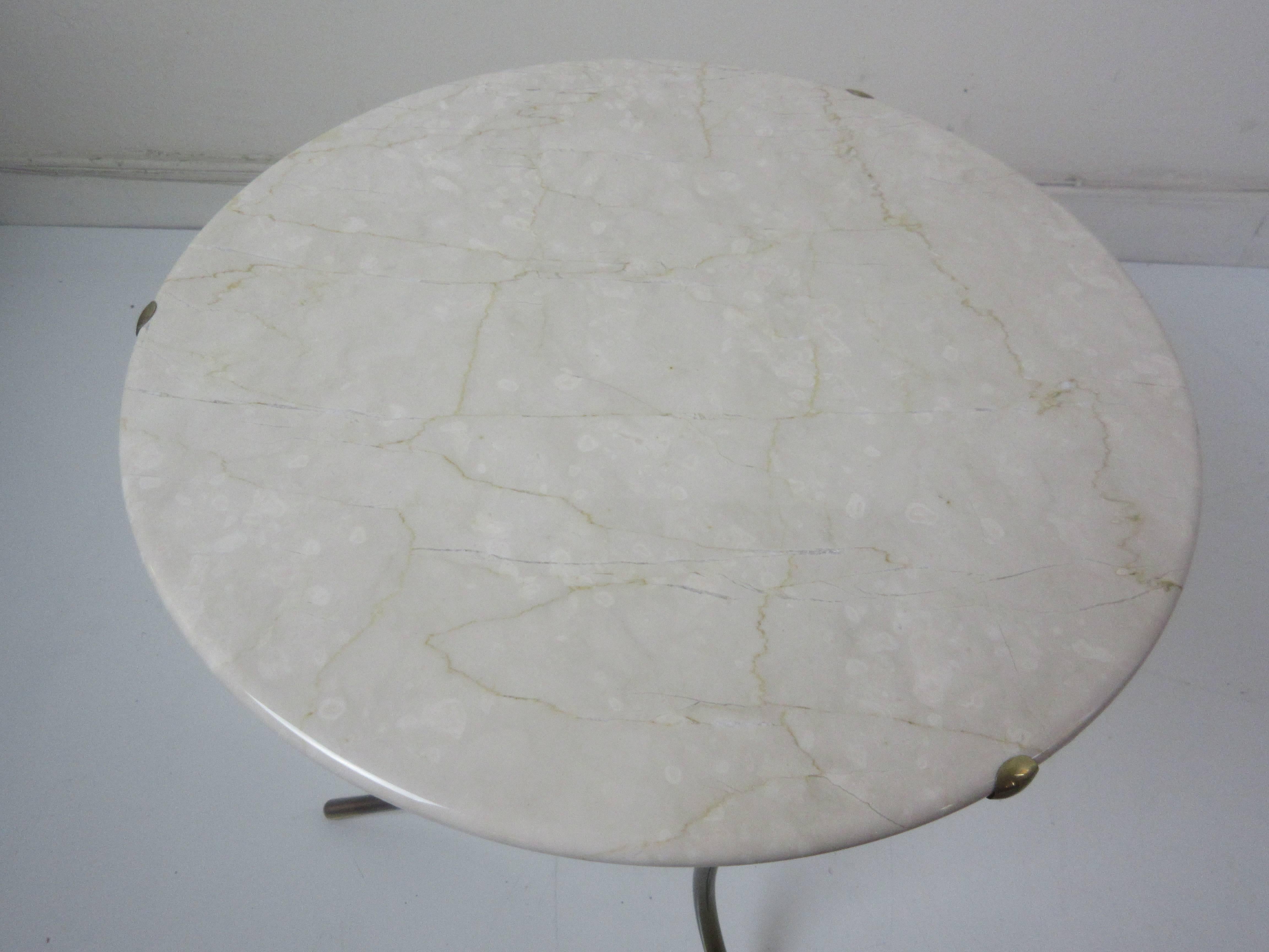 Cedric Hartman Marble and Brass End Tables 3