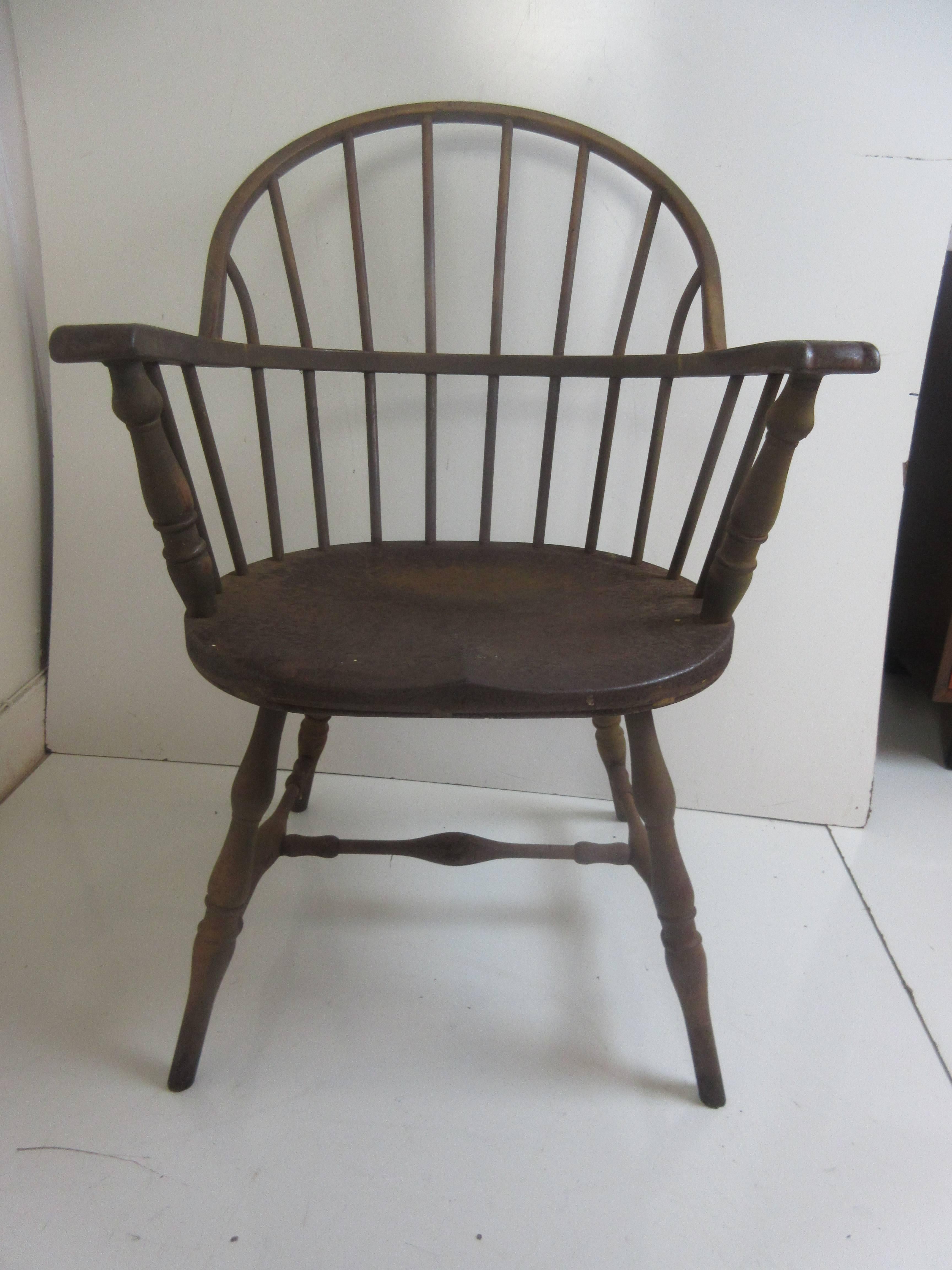 Windsor chair from Philadelphia Central Library in steel by Canton Art Metal Company. A traditional form in modern steel instead of the traditional wood graced the reading rooms of the Philadelphia Central Library in the 1930s. Chair has been much