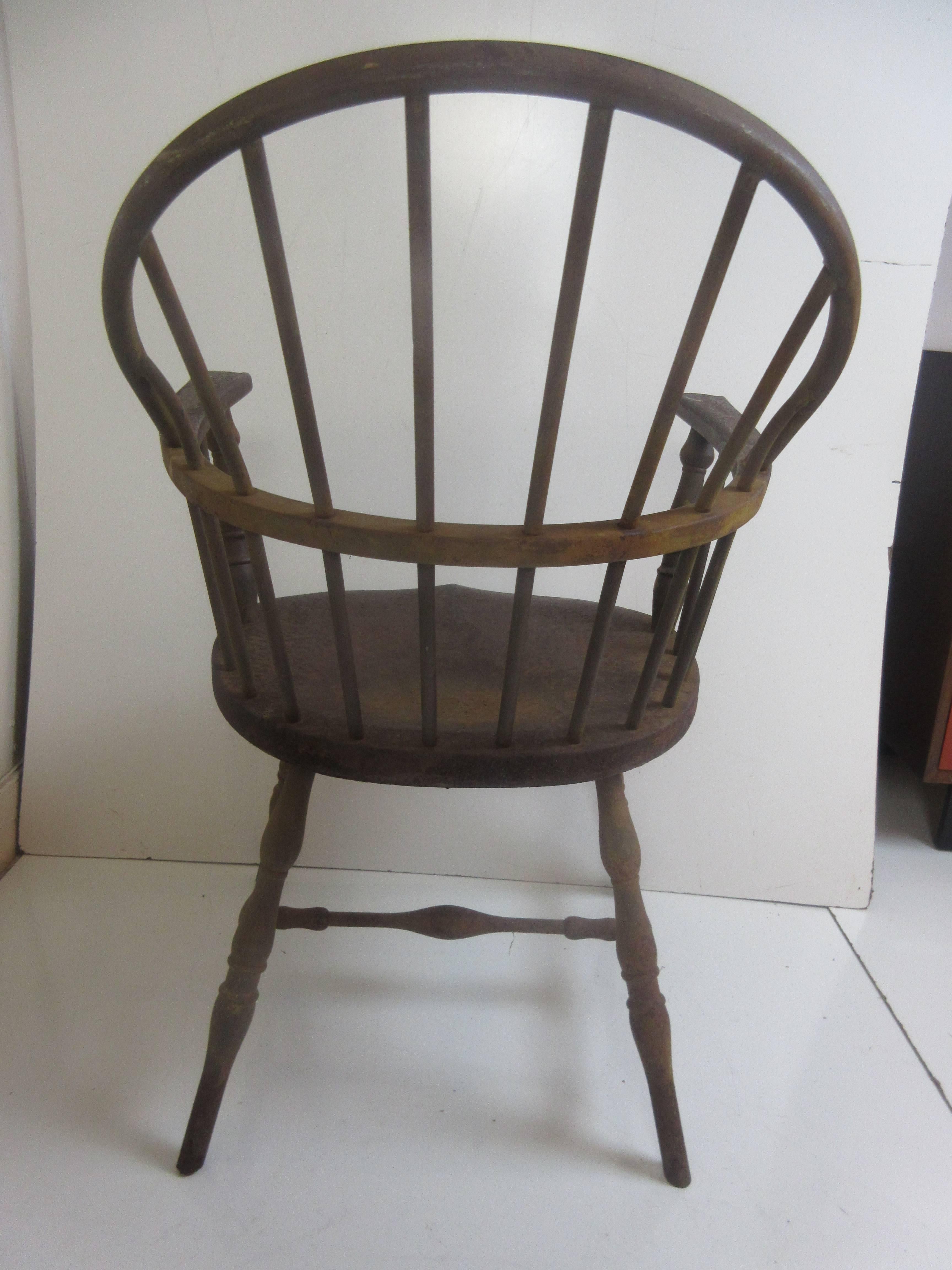 Machine Age Windsor Chair from Philadelphia Library in Steel by Canton Art Metal Company