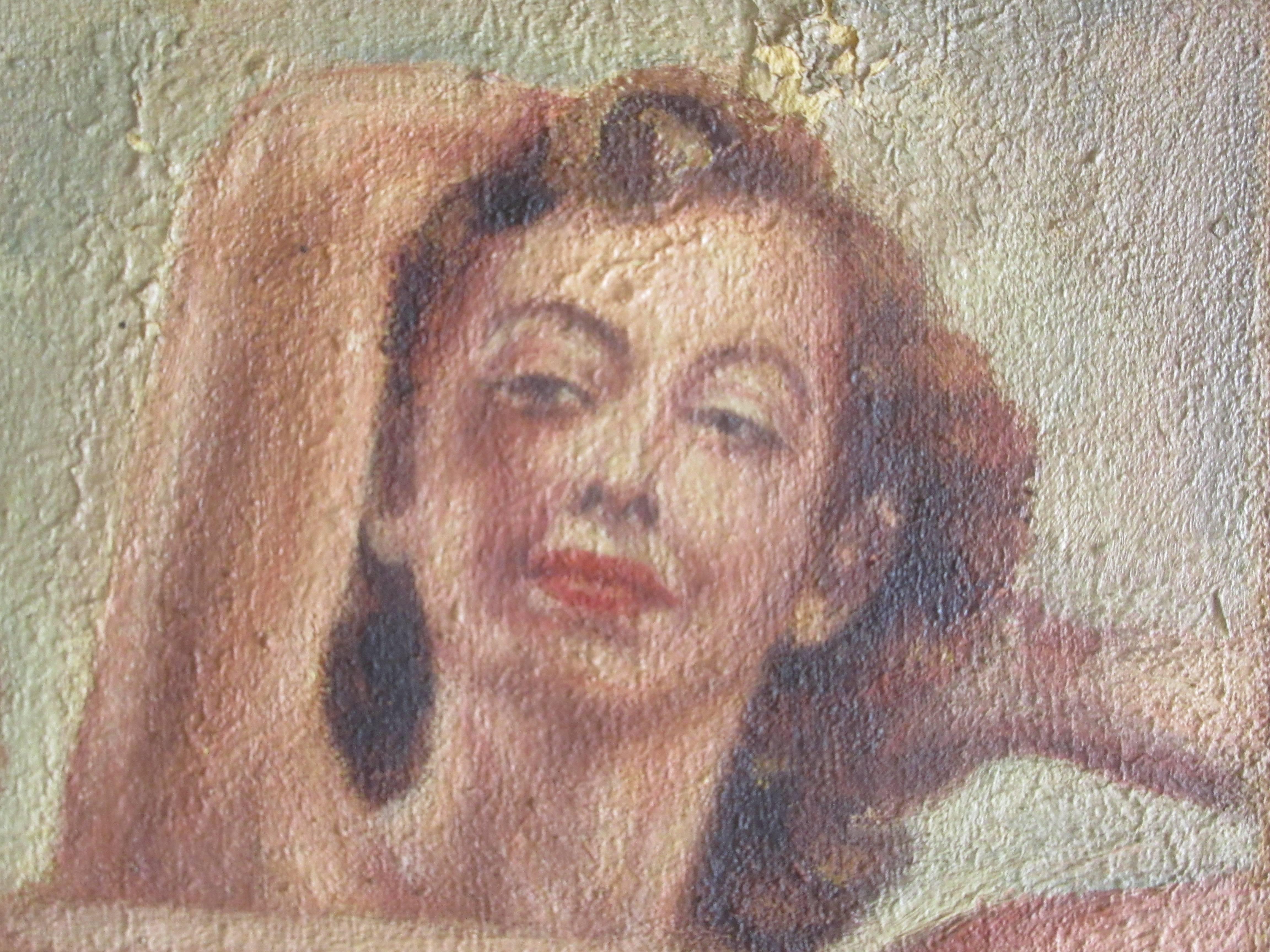 1950s oil painting