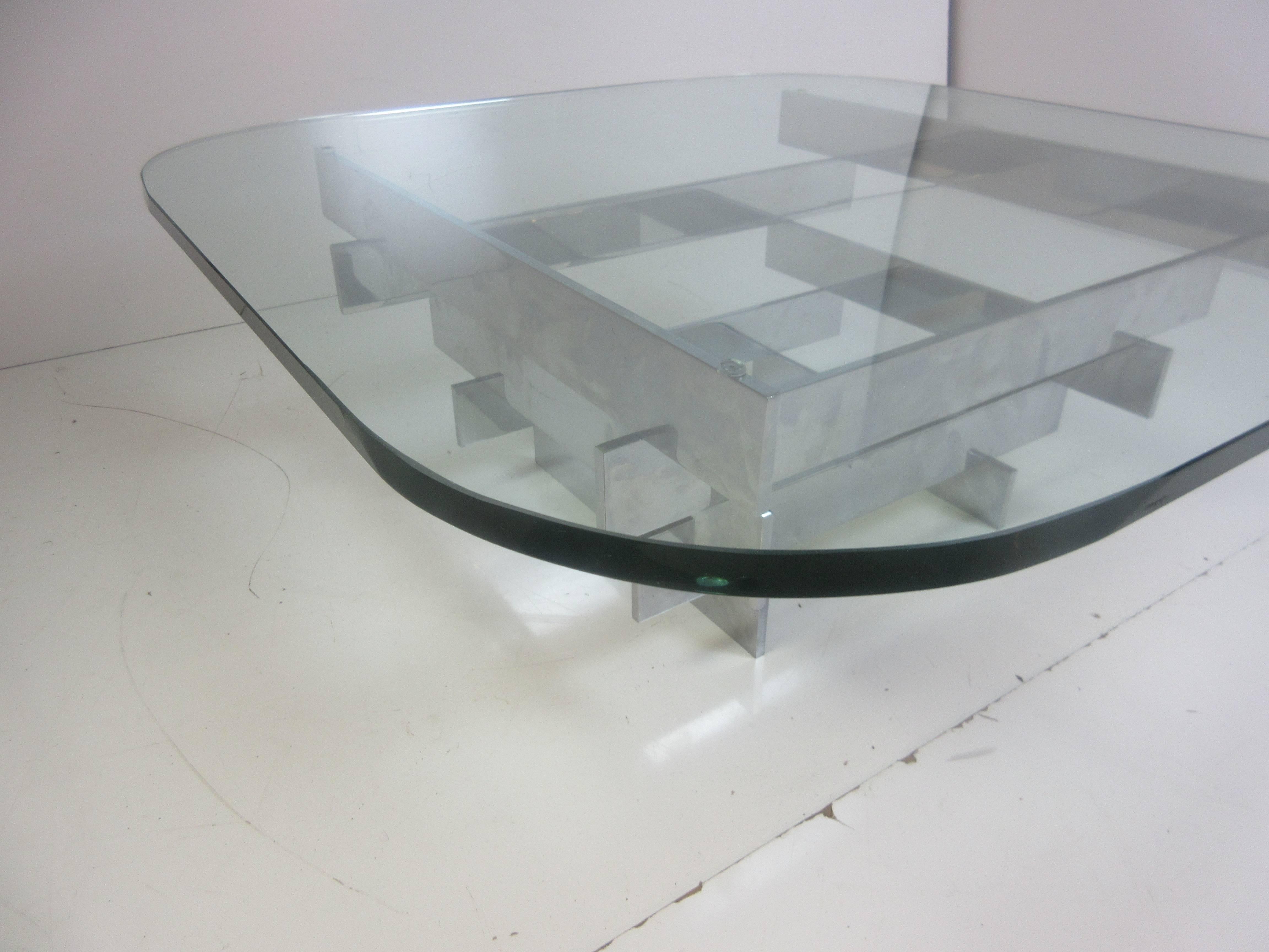 Mid-20th Century Paul Mayen Chrome Stacked Coffee Table