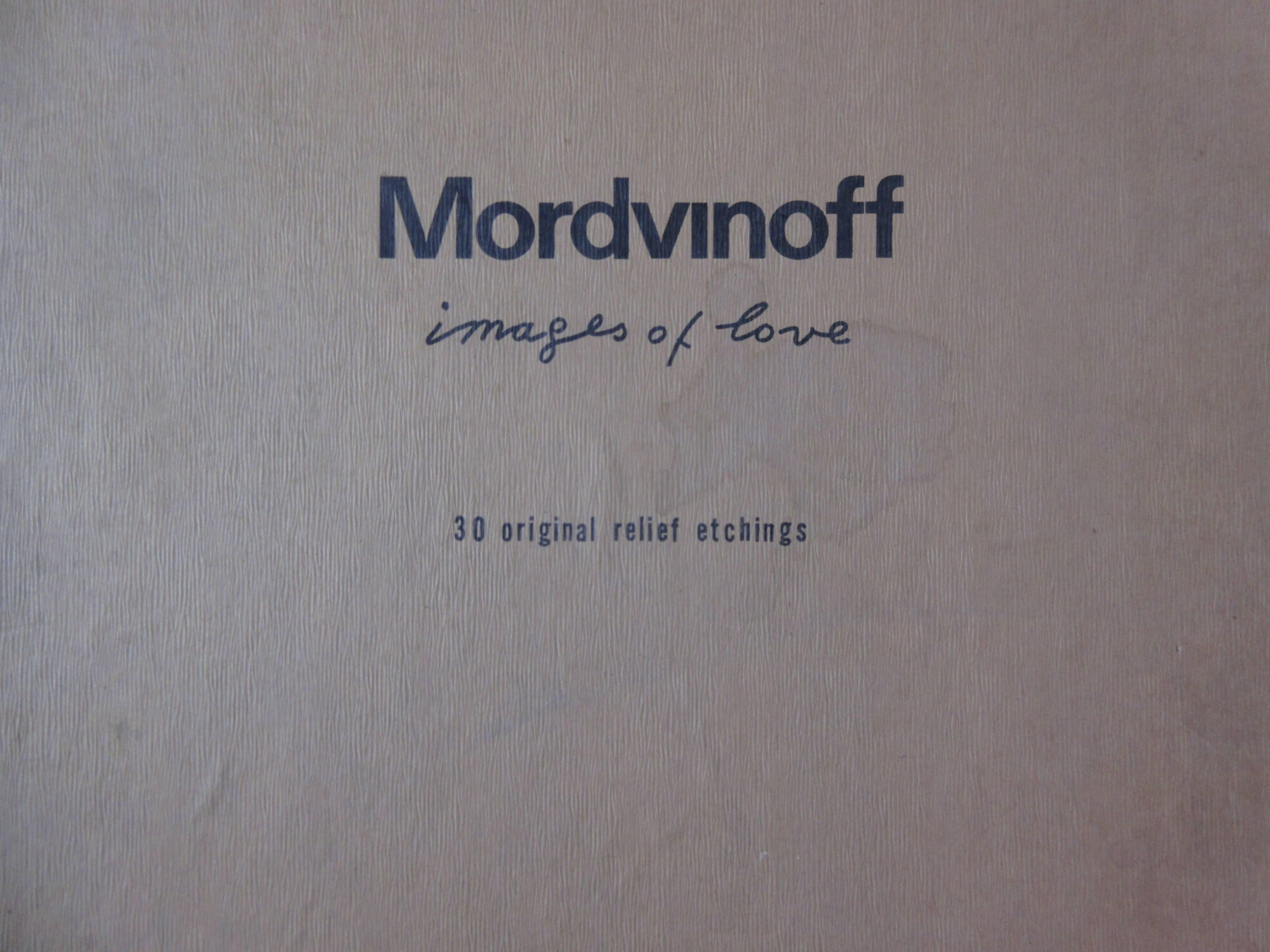 Modern Nicolas Mordvinoff Images of Love Relief Etchings 100/100 For Sale