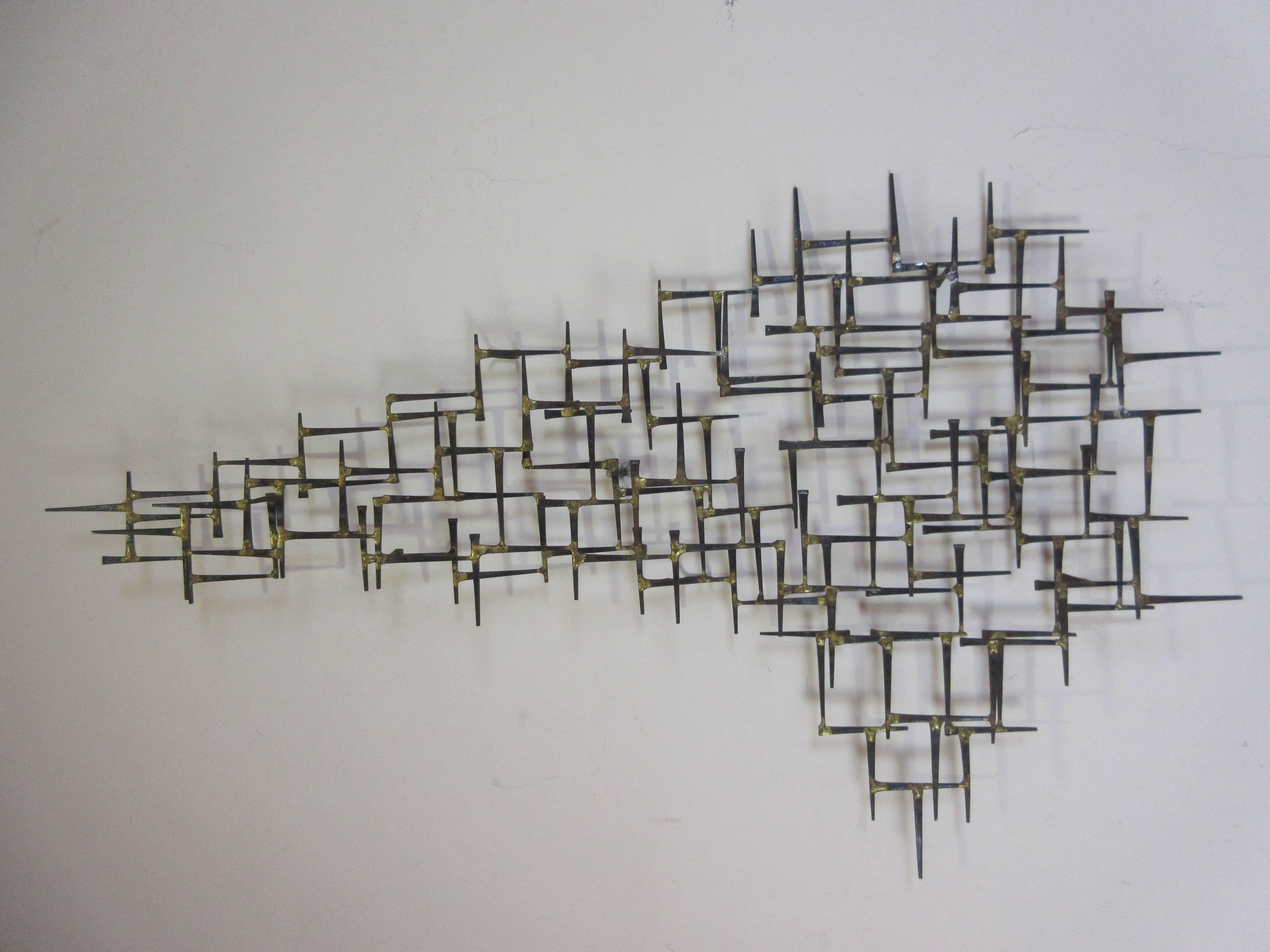 William Bowie Nail Wall Sculpture In Excellent Condition In Philadelphia, PA