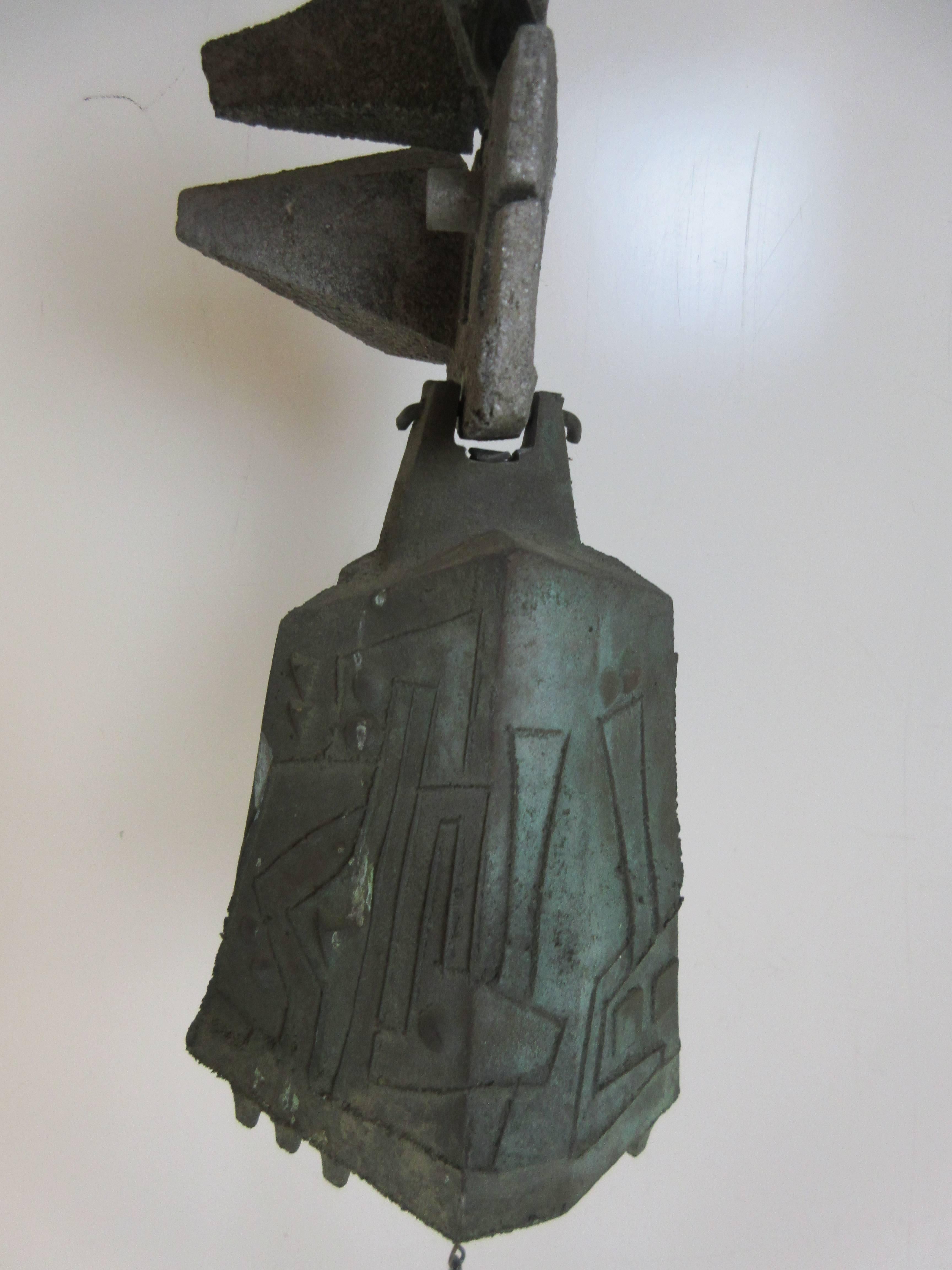 American Paolo Soleri Sand Cast Bronze and Aluminum Bell