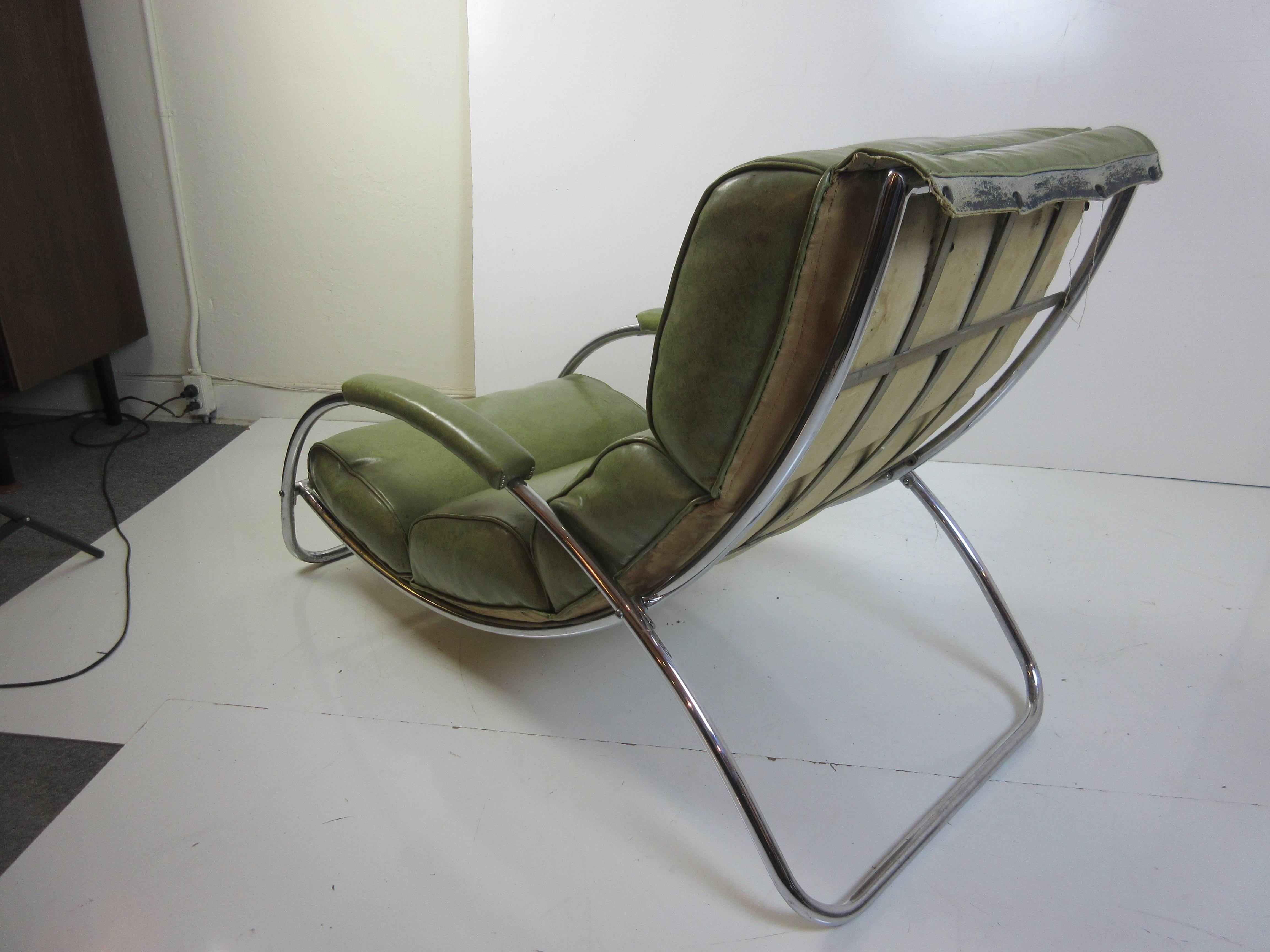 Machine Age Gilbert Rohde for Troy Sunshade 1934 Lounge Chair